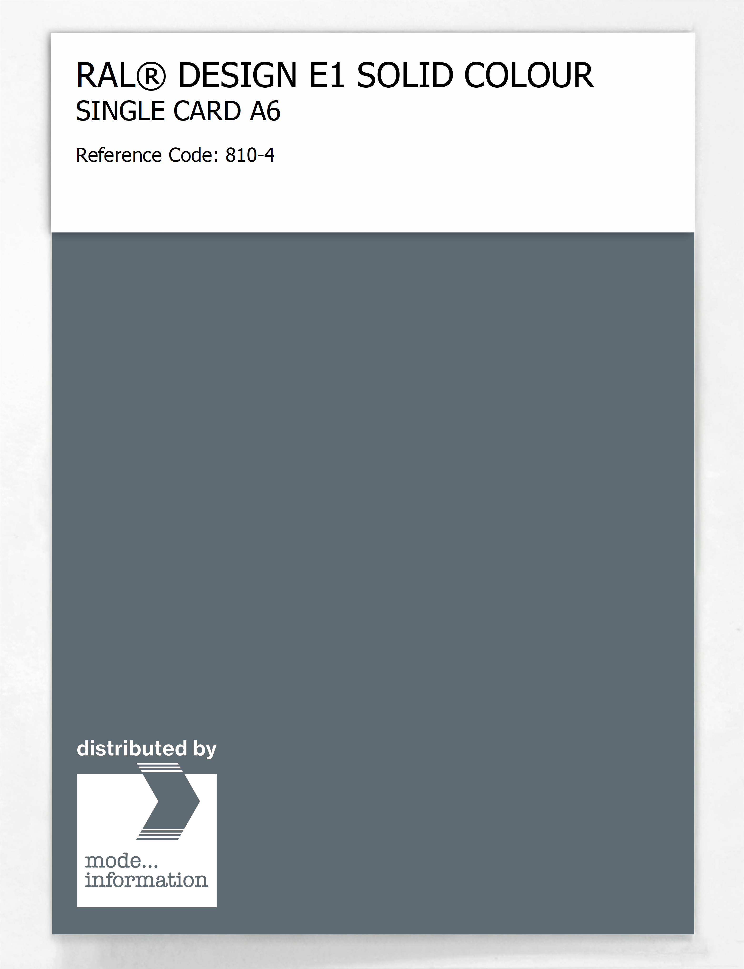 Artikelbild 1 des Artikels “RAL® EFFECT E1 SINGLE CARD 800 SERIES 810-4 “