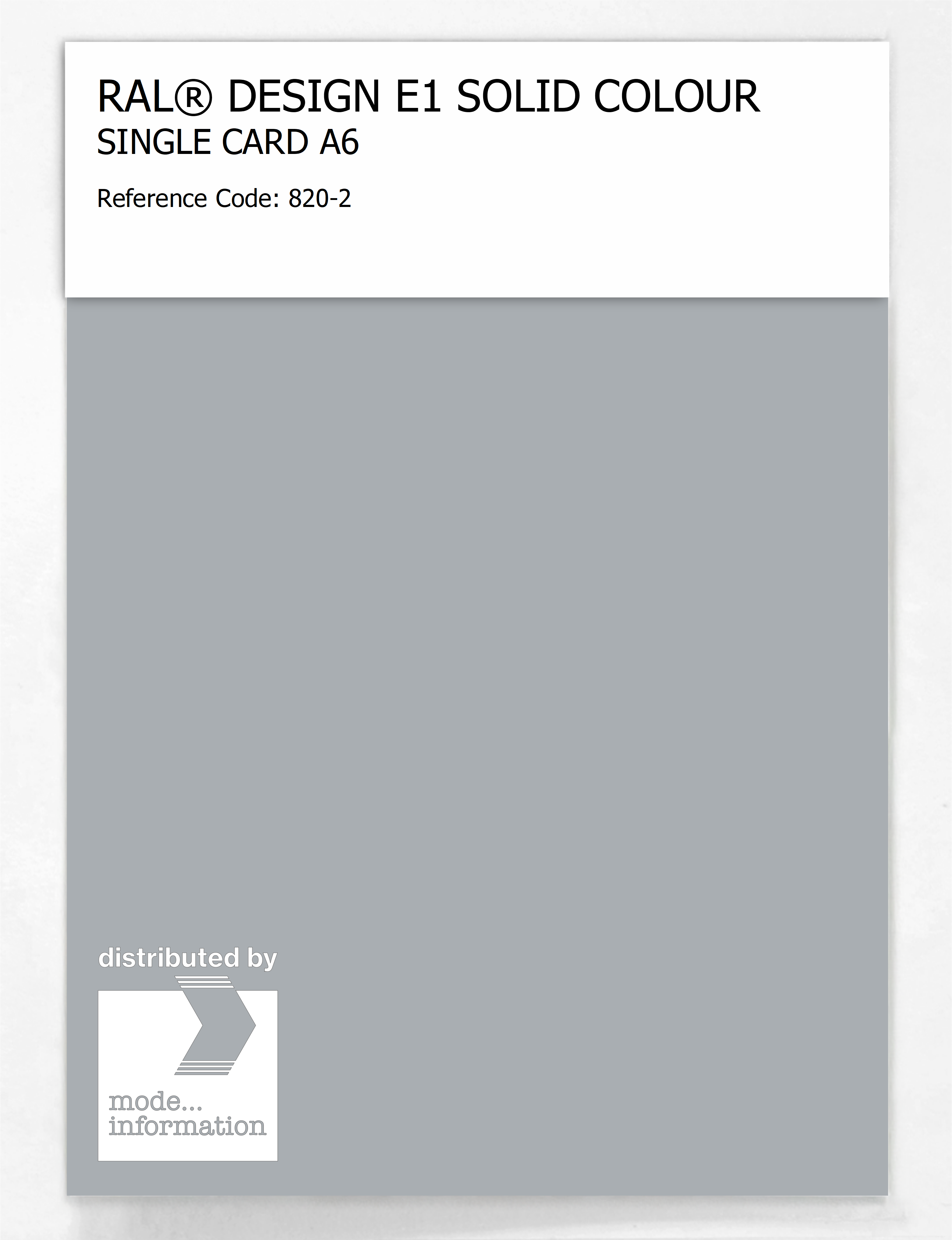 Artikelbild 1 des Artikels “RAL® EFFECT E1 SINGLE CARD 800 SERIES 820-2 “