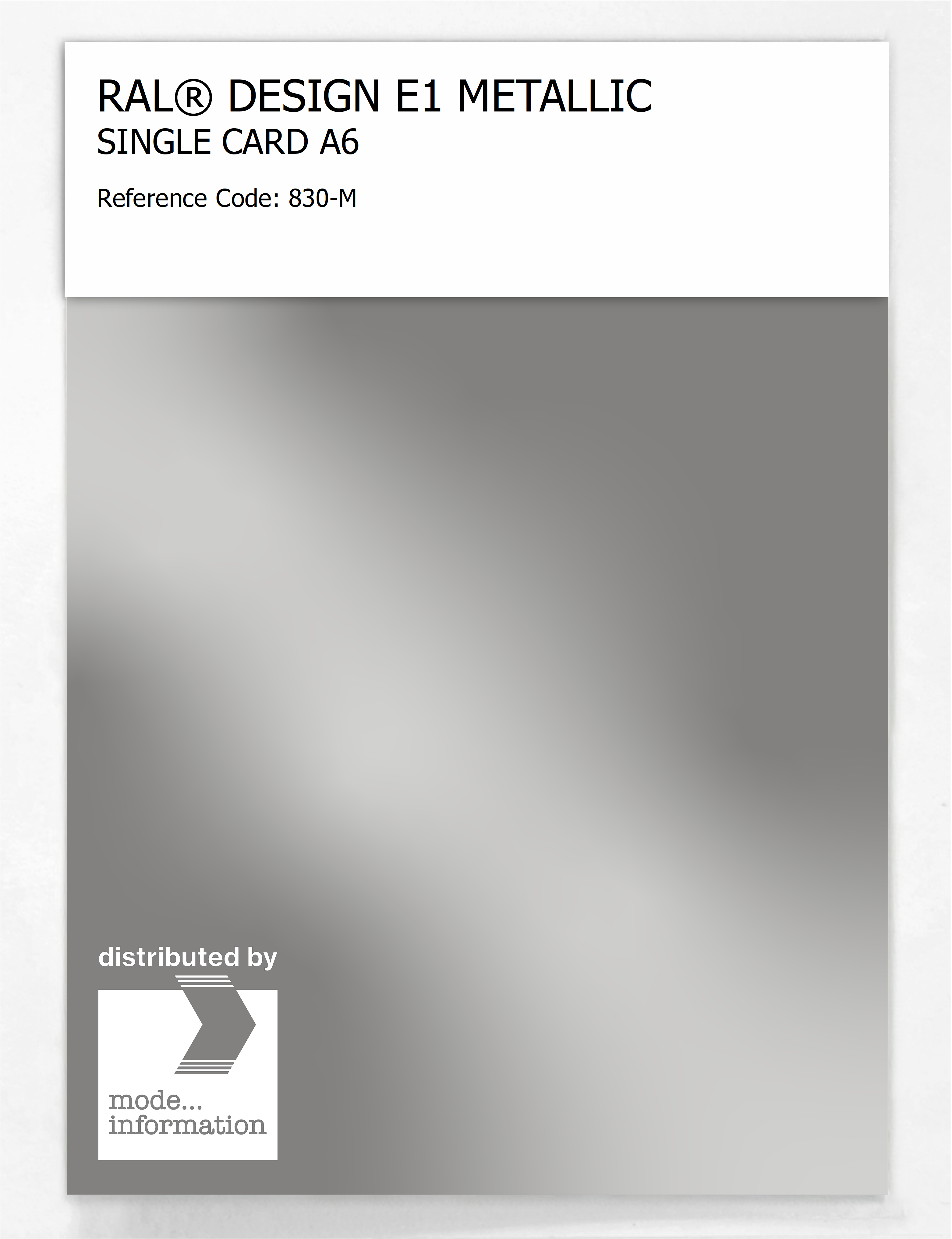 Product image 1 of the product “RAL® EFFECT E1 SINGLE CARD 800 SERIES 830-M METALLIC ”