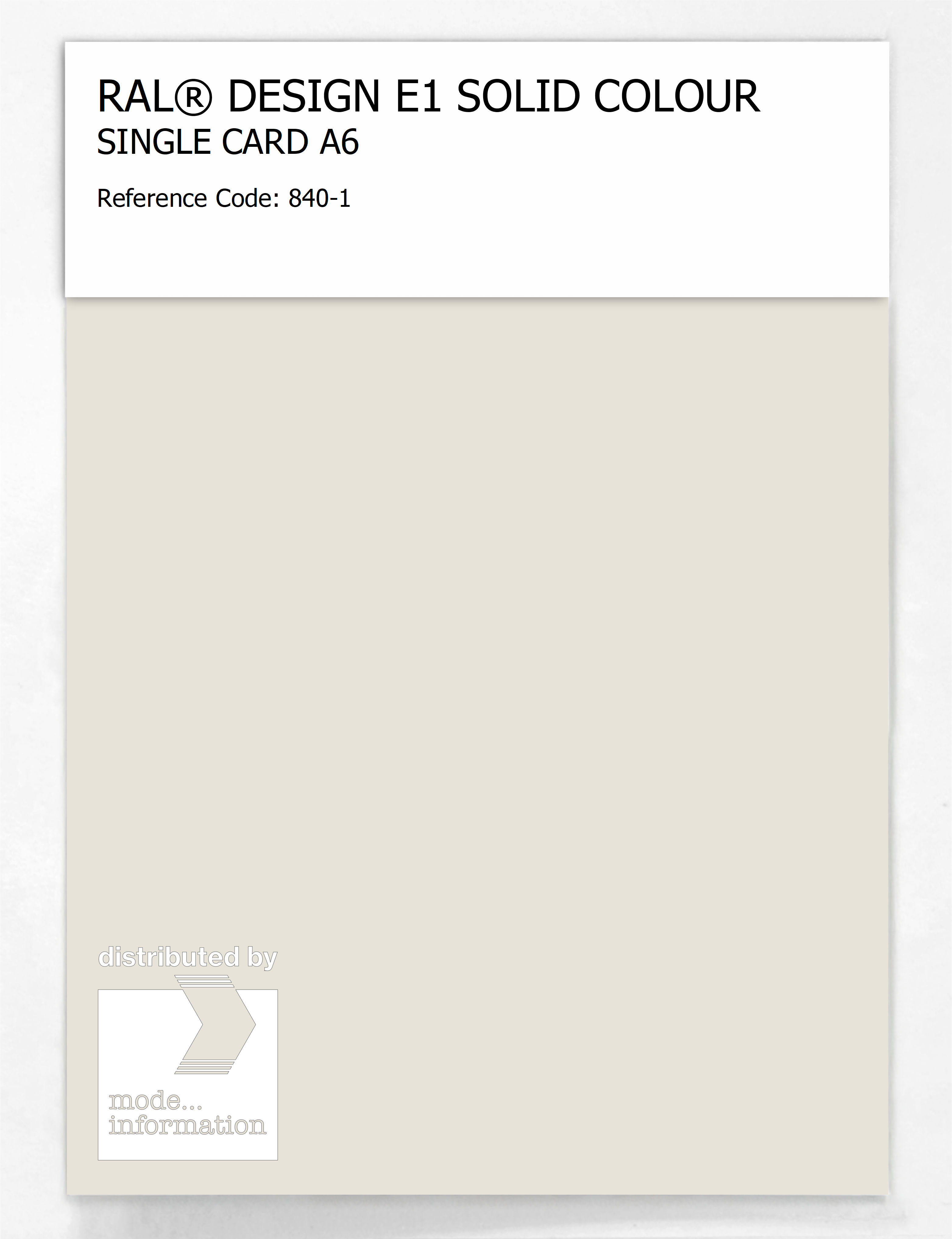 Artikelbild 1 des Artikels “RAL® EFFECT E1 SINGLE CARD 800 SERIES 840-1 “