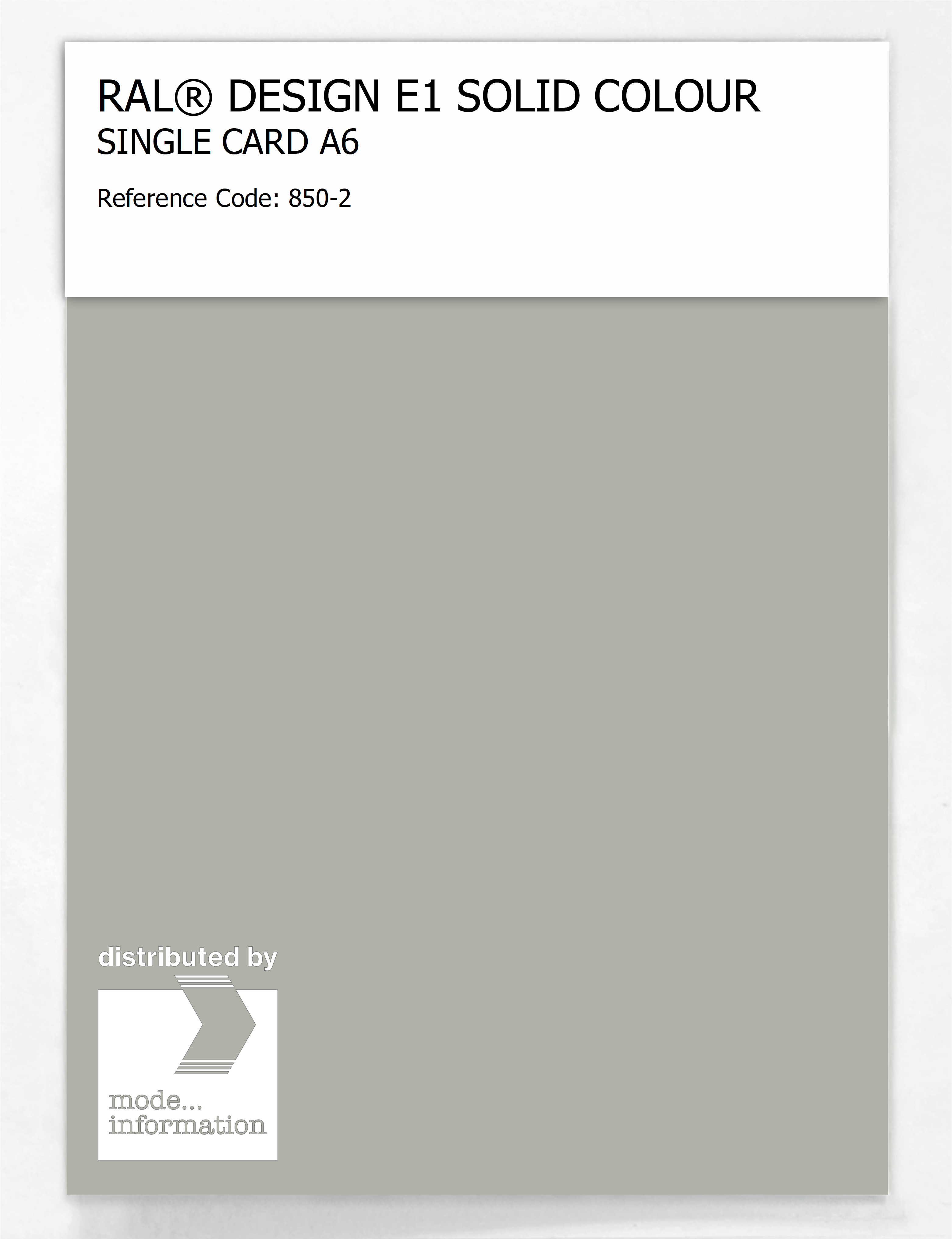 Product image 1 of the product “RAL® EFFECT E1 SINGLE CARD 800 SERIES 850-2 ”