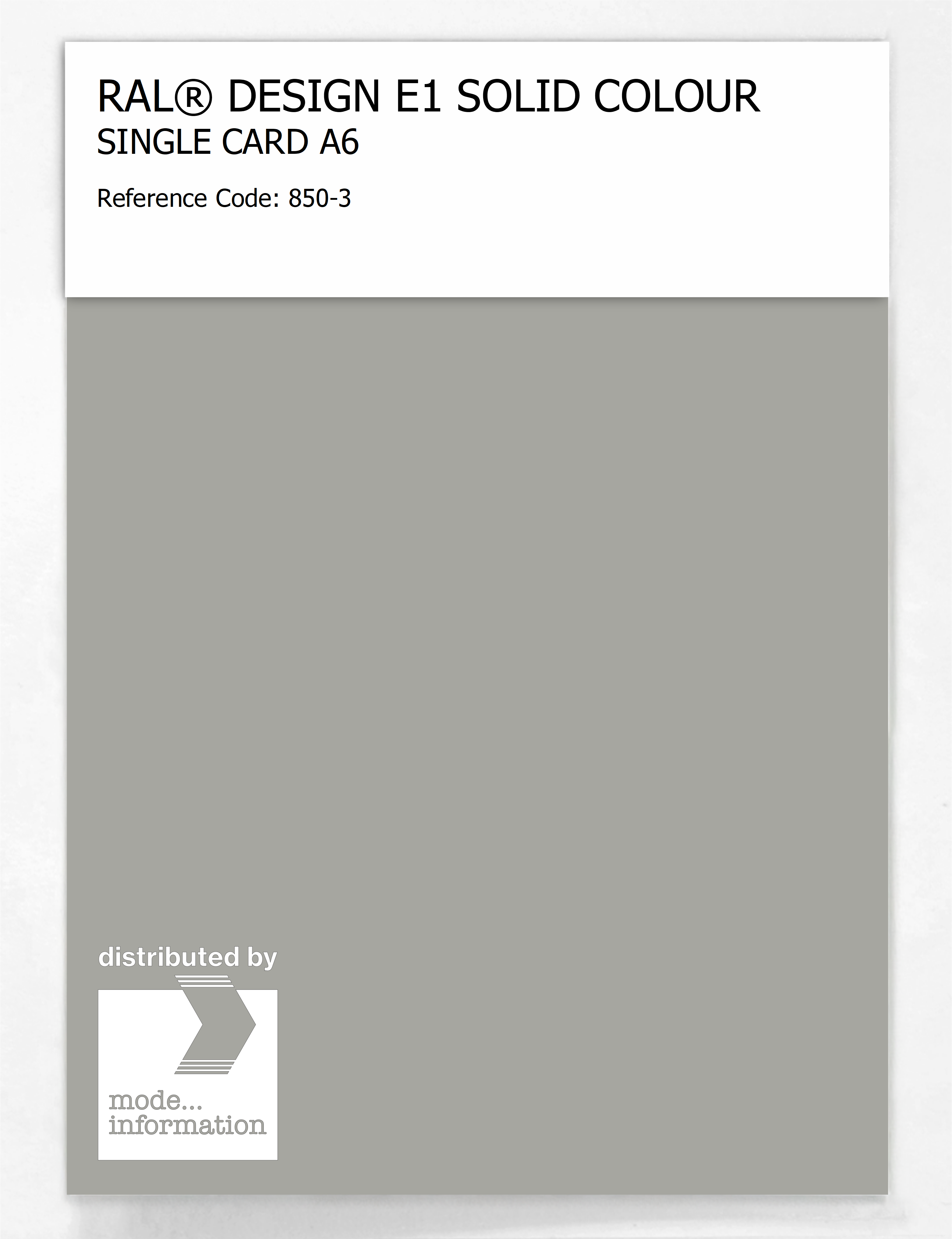 Product image 1 of the product “RAL® EFFECT E1 SINGLE CARD 800 SERIES 850-3 ”