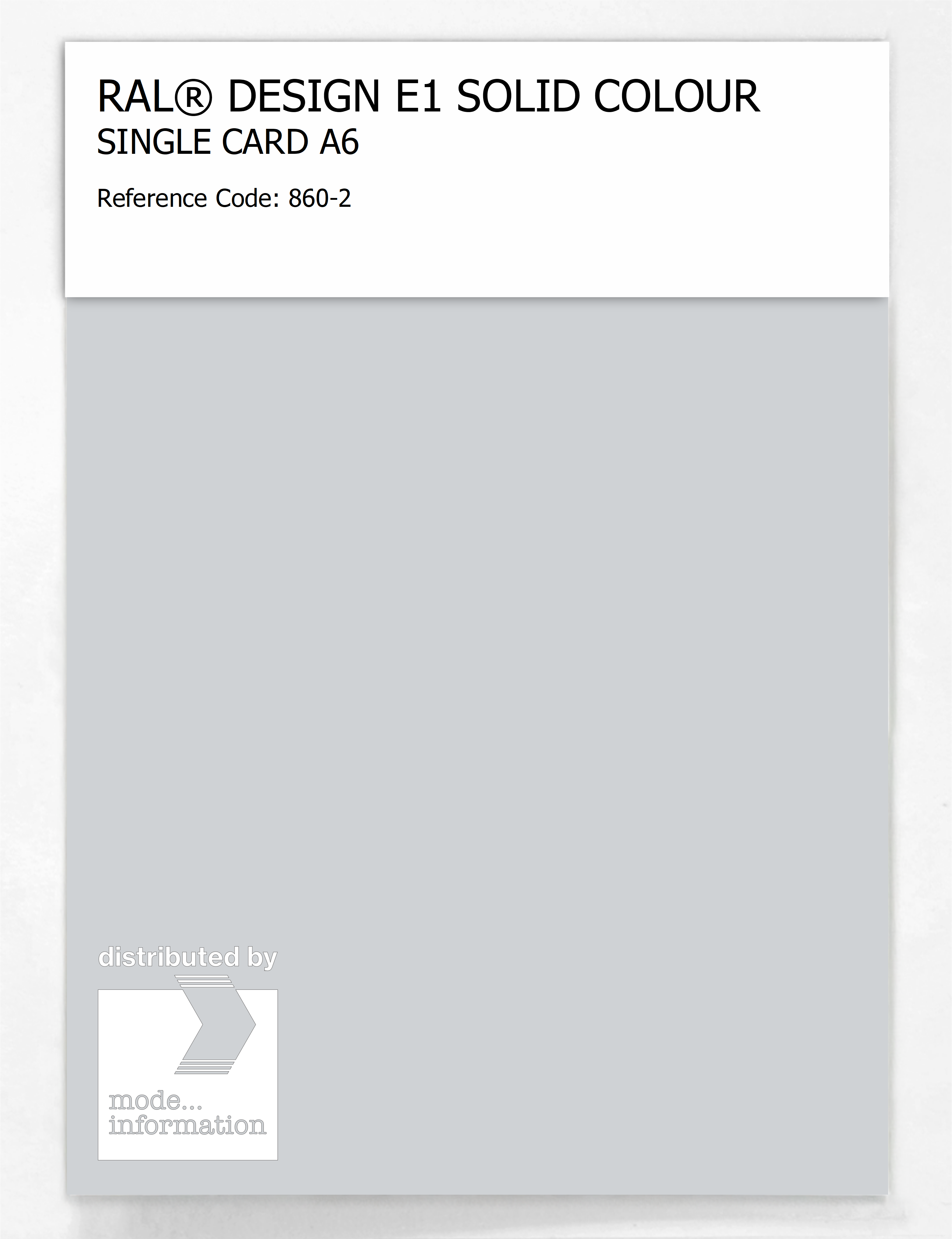 Product image 1 of the product “RAL® EFFECT E1 SINGLE CARD 800 SERIES 860-2 ”