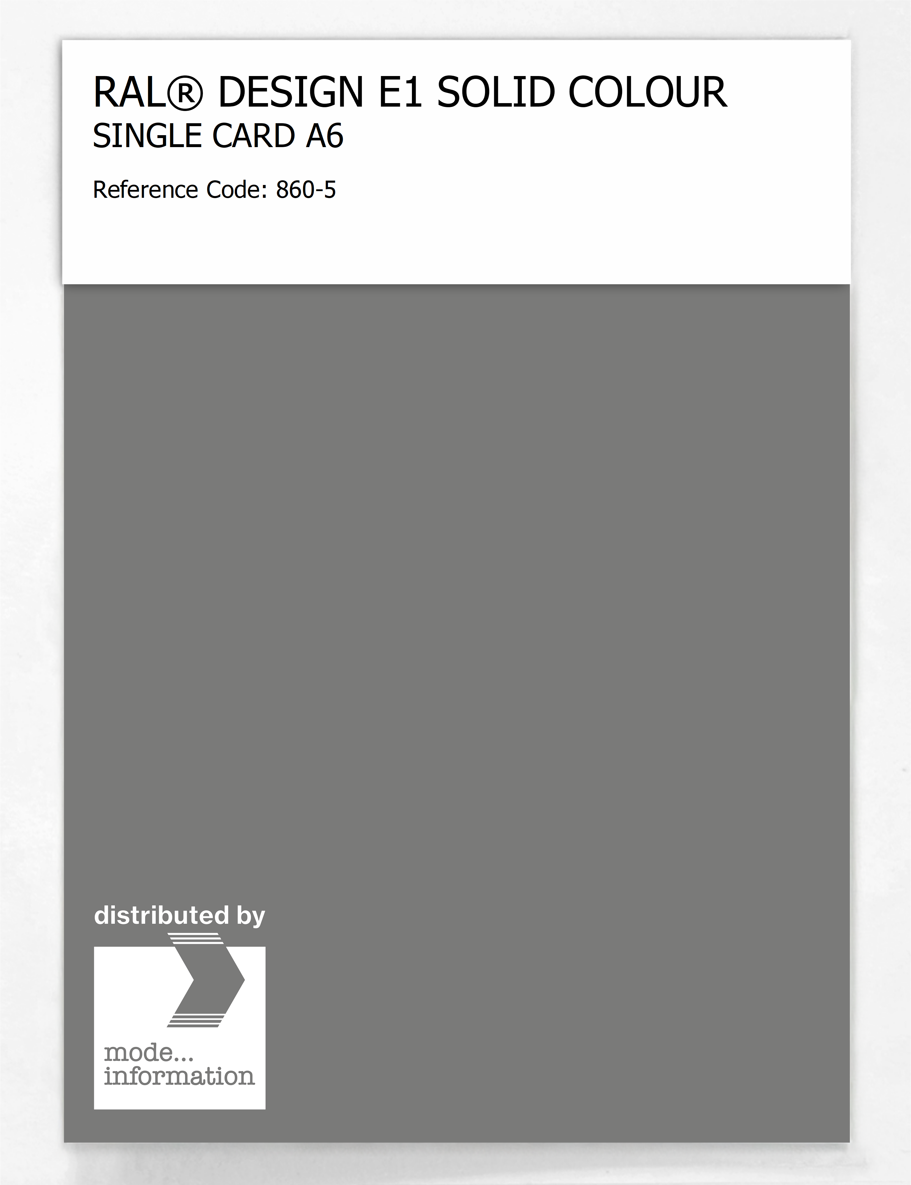 Artikelbild 1 des Artikels “RAL® EFFECT E1 SINGLE CARD 800 SERIES 860-5 “