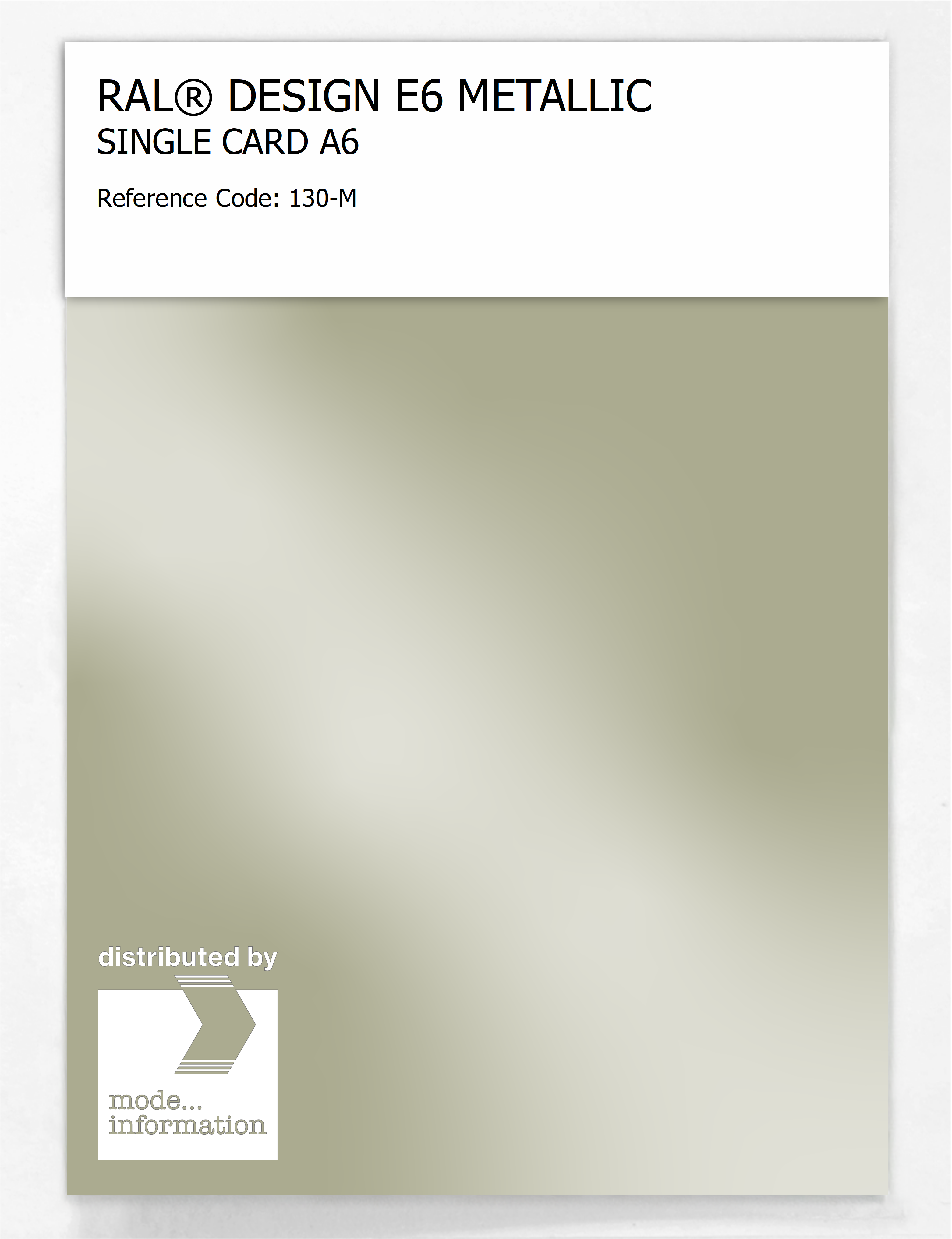 Artikelbild 1 des Artikels “RAL® EFFECT E6 SINGLE CARD 100 SERIES 130-M METALLIC “