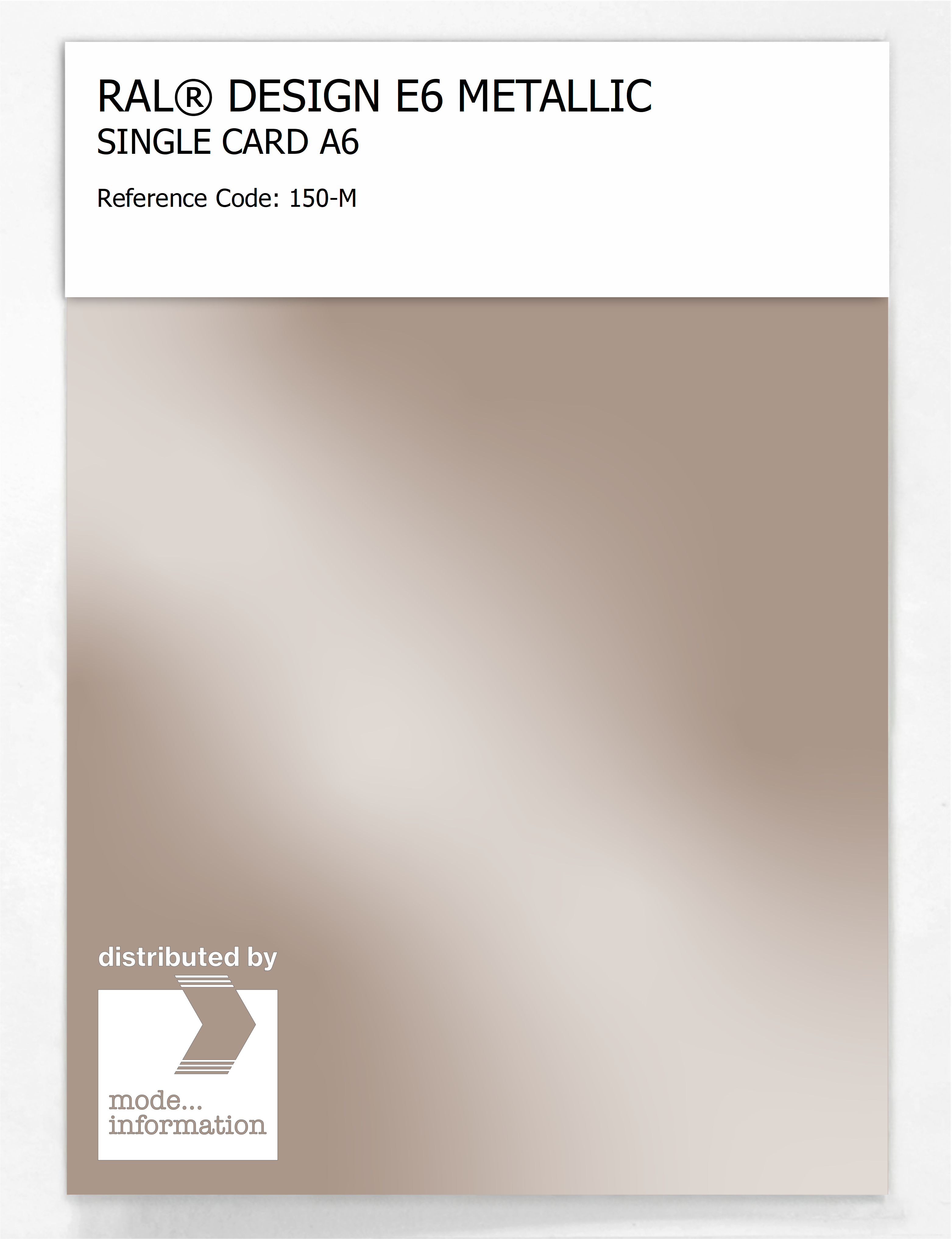 Product image 1 of the product “RAL® EFFECT E6 SINGLE CARD 100 SERIES 150-M METALLIC ”