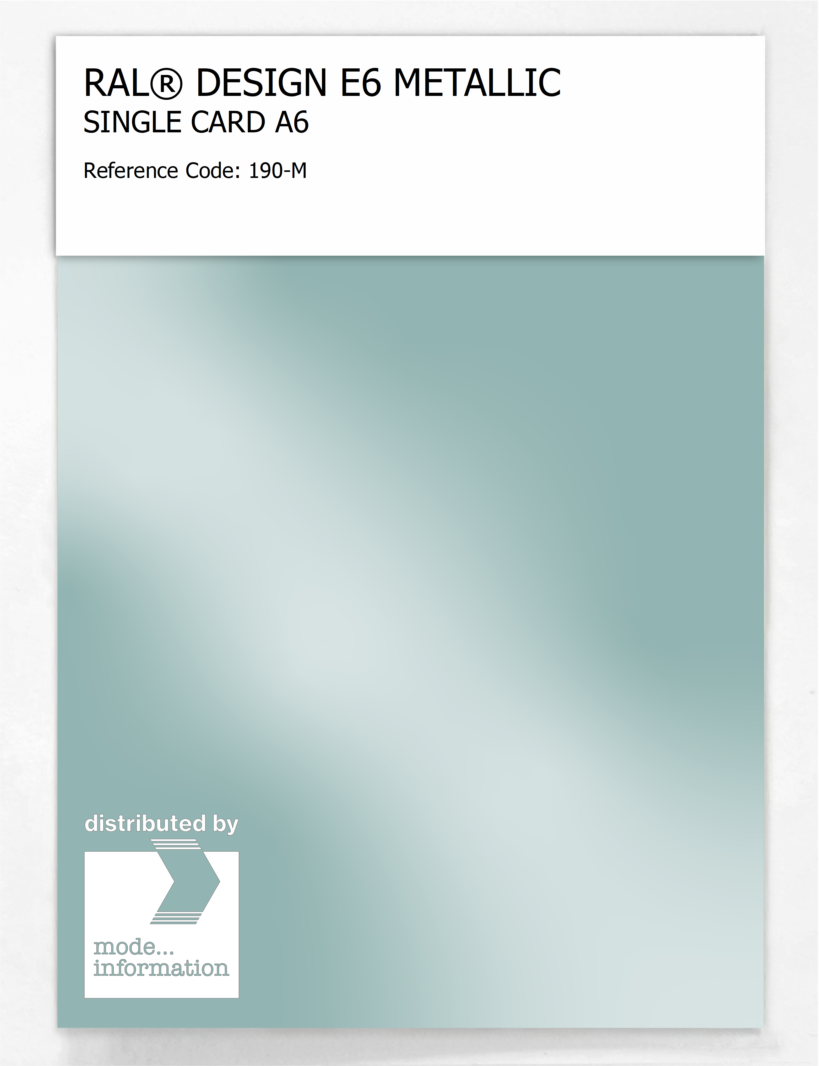 Artikelbild 1 des Artikels “RAL® EFFECT E6 SINGLE CARD 100 SERIES 190-M METALLIC “