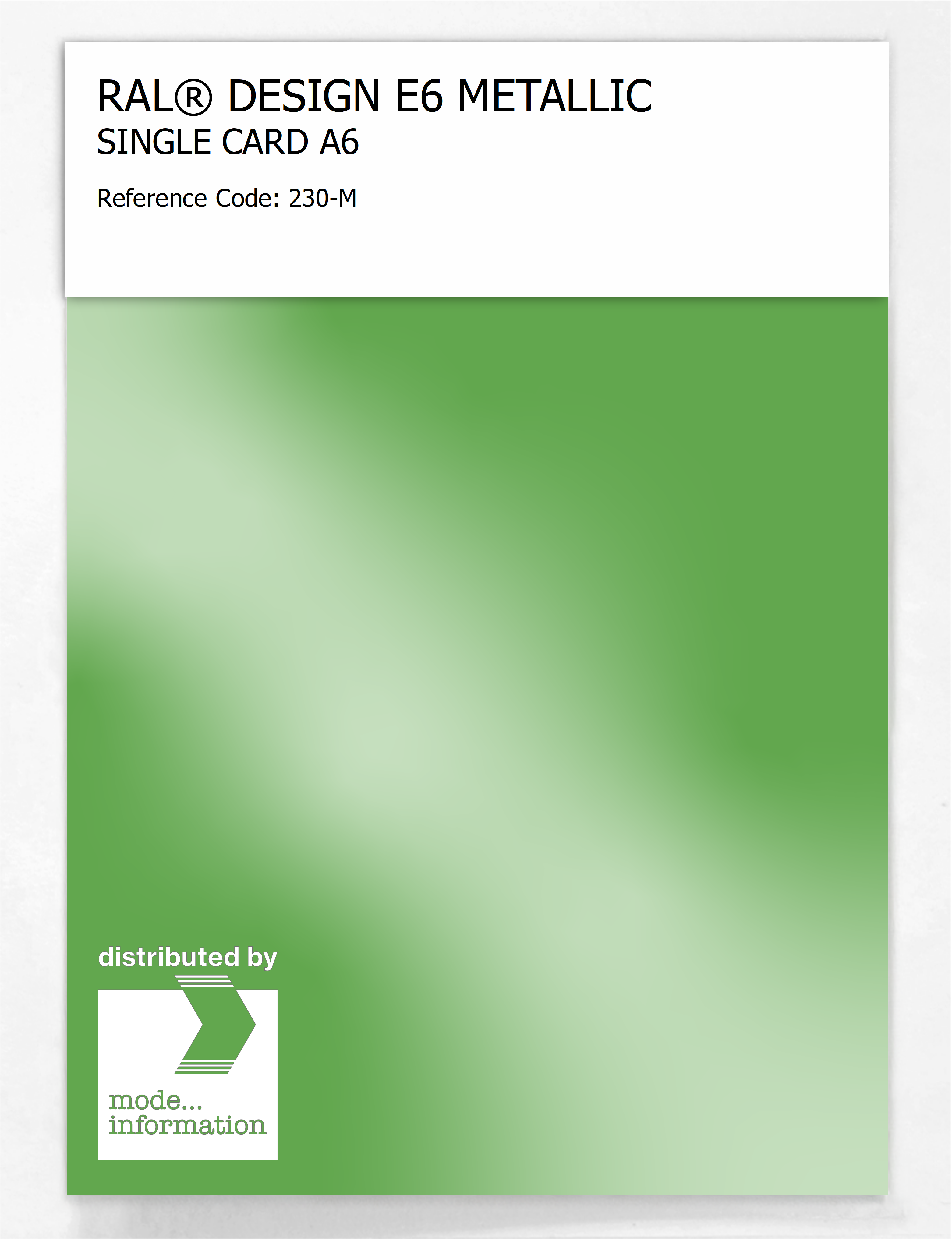 Product image 1 of the product “RAL® EFFECT E6 SINGLE CARD 200 SERIES 230-M METALLIC ”