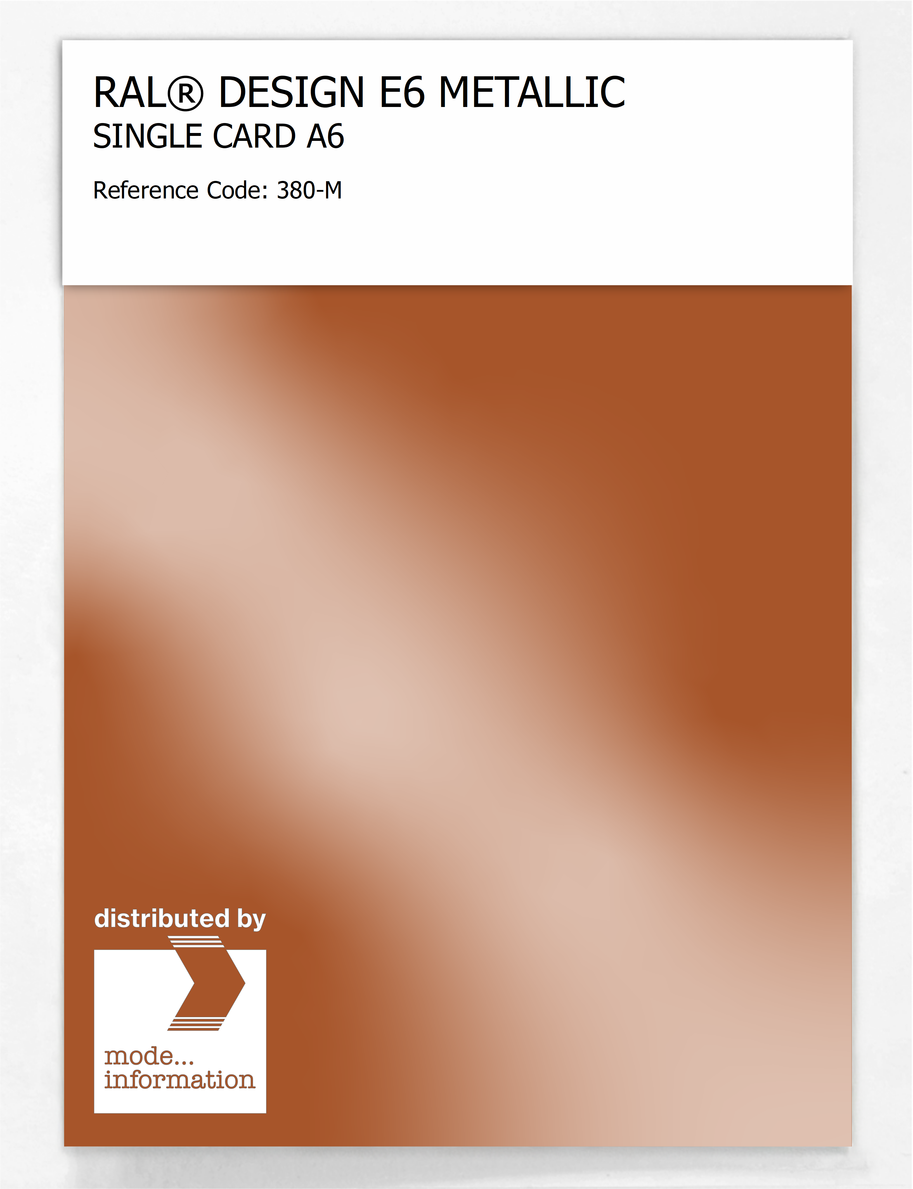 Artikelbild 1 des Artikels “RAL® EFFECT E6 SINGLE CARD 300 SERIES 380-M METALLIC “
