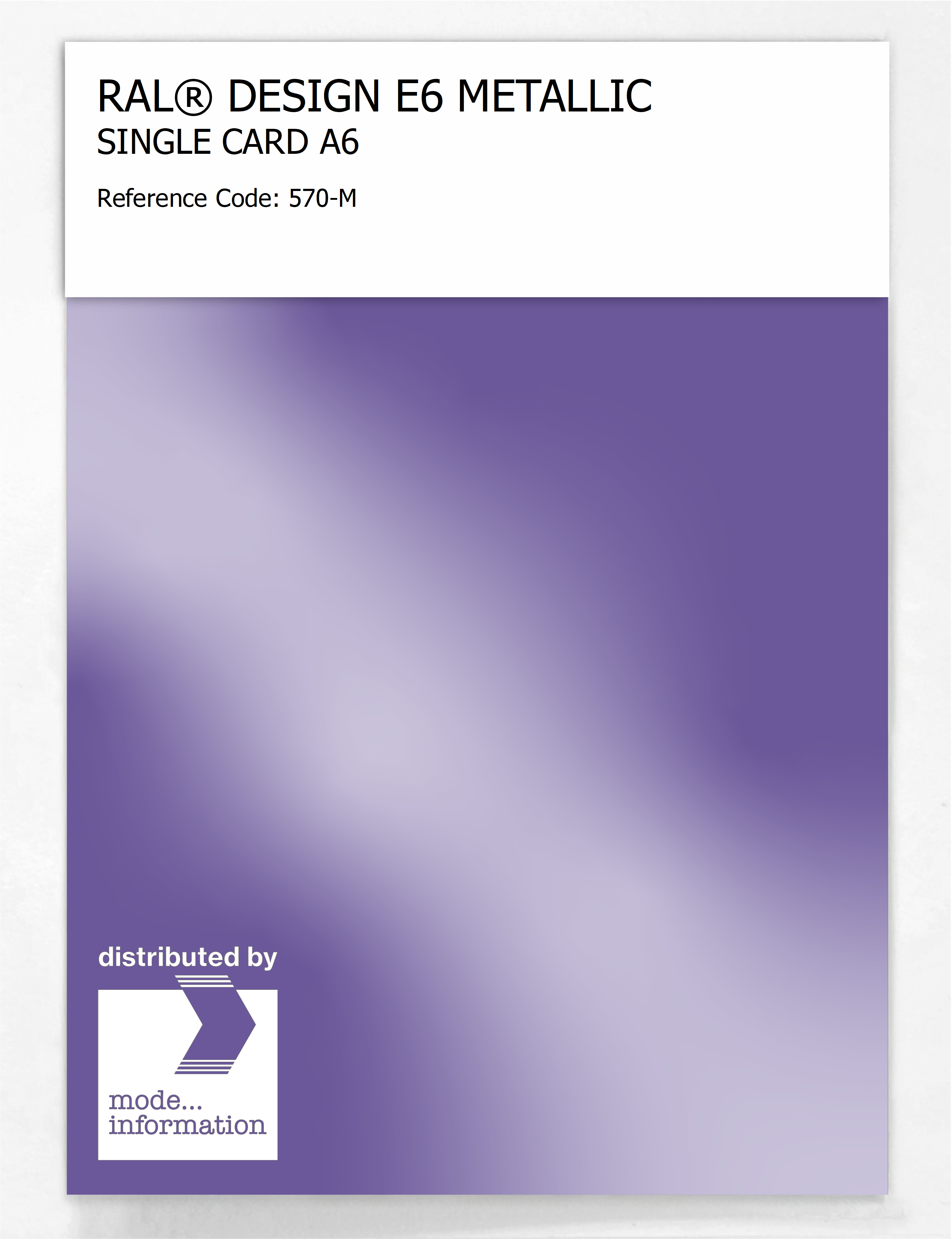 Artikelbild 1 des Artikels “RAL® EFFECT E6 SINGLE CARD 500 SERIES 570-M METALLIC “