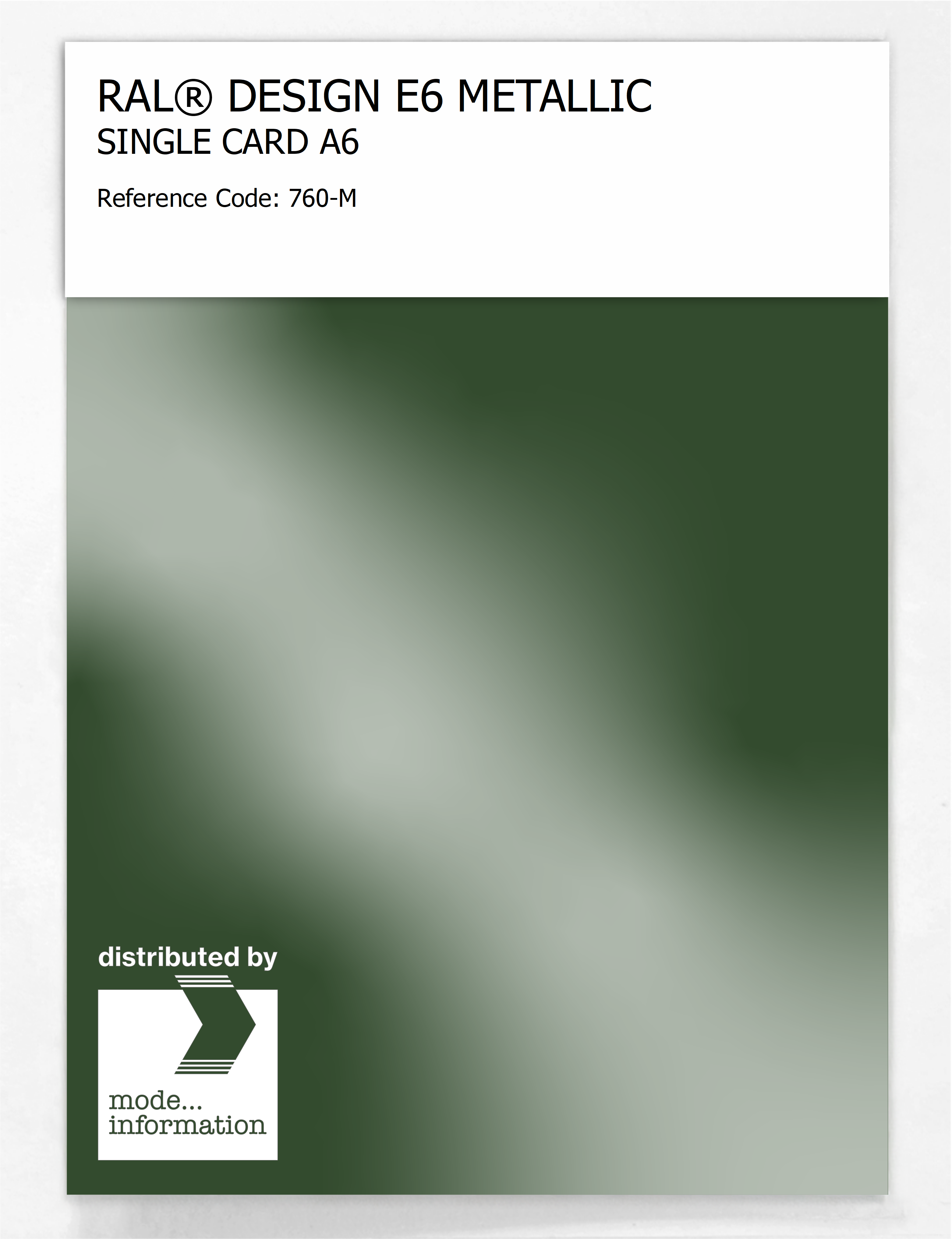 Product image 1 of the product “RAL® EFFECT E6 SINGLE CARD 700 SERIES 760-M METALLIC ”