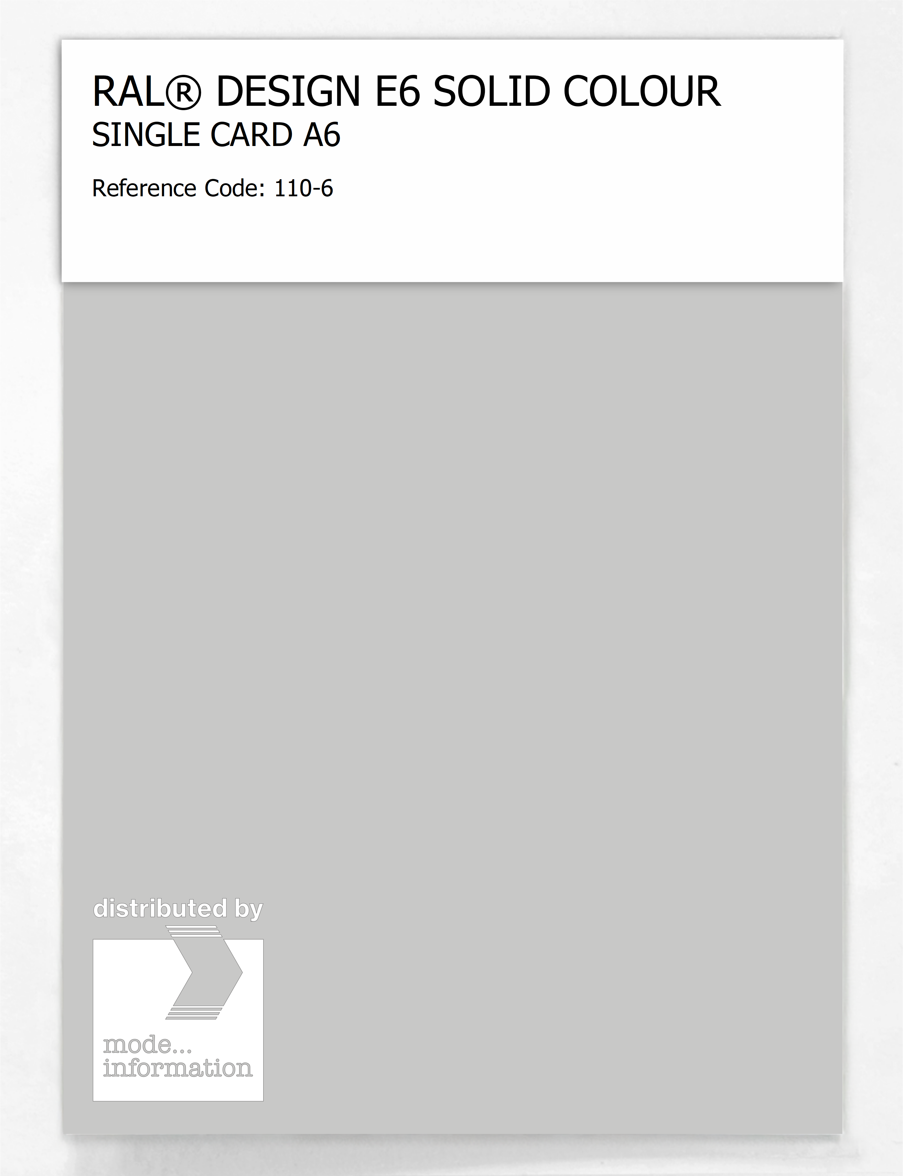 Product image 1 of the product “RAL® EFFECT E6 SINGLE SHEET 100 SERIES A6 110-6 ”