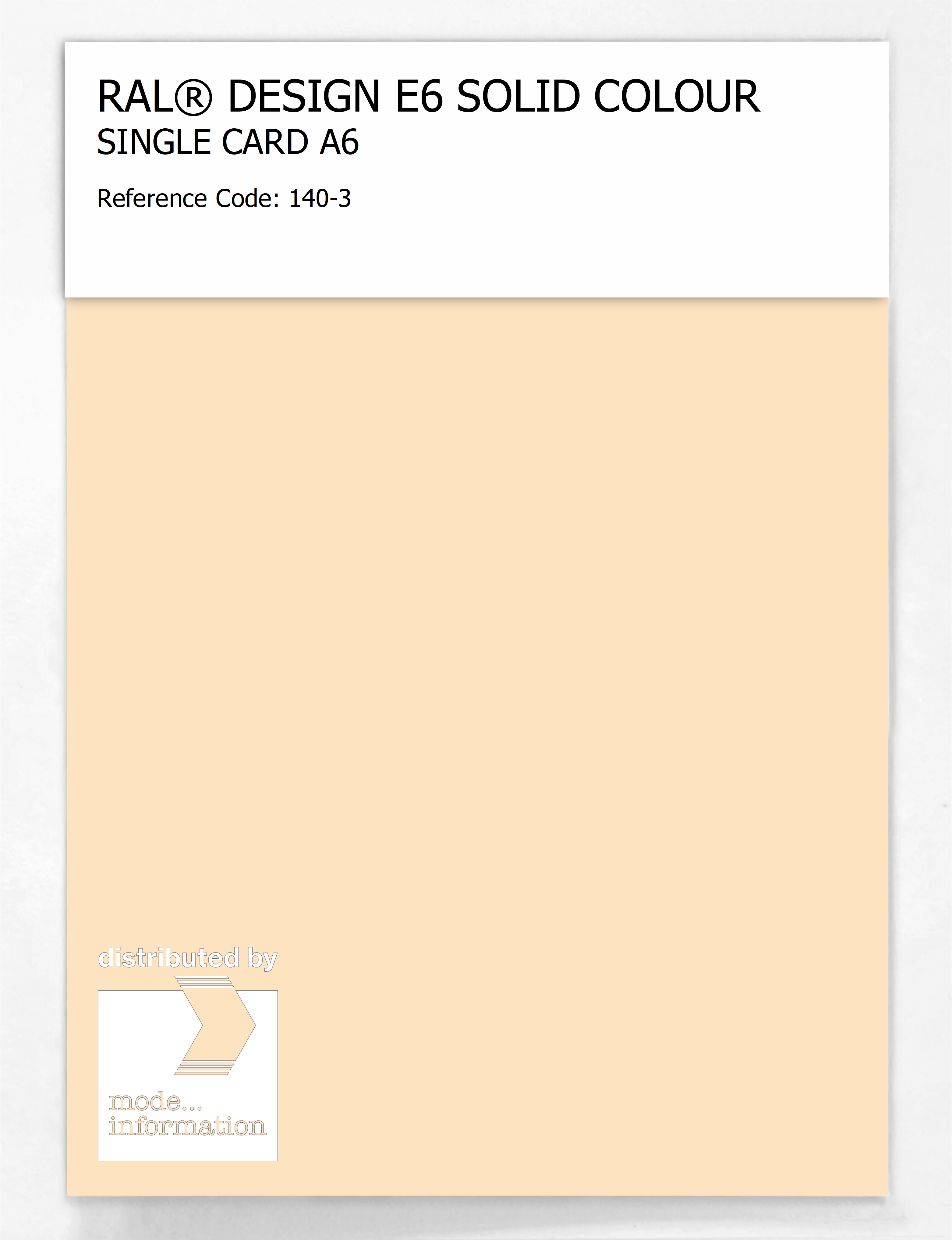 Product image 1 of the product “RAL® EFFECT E6 SINGLE SHEET 100 SERIES A6 140-3 ”