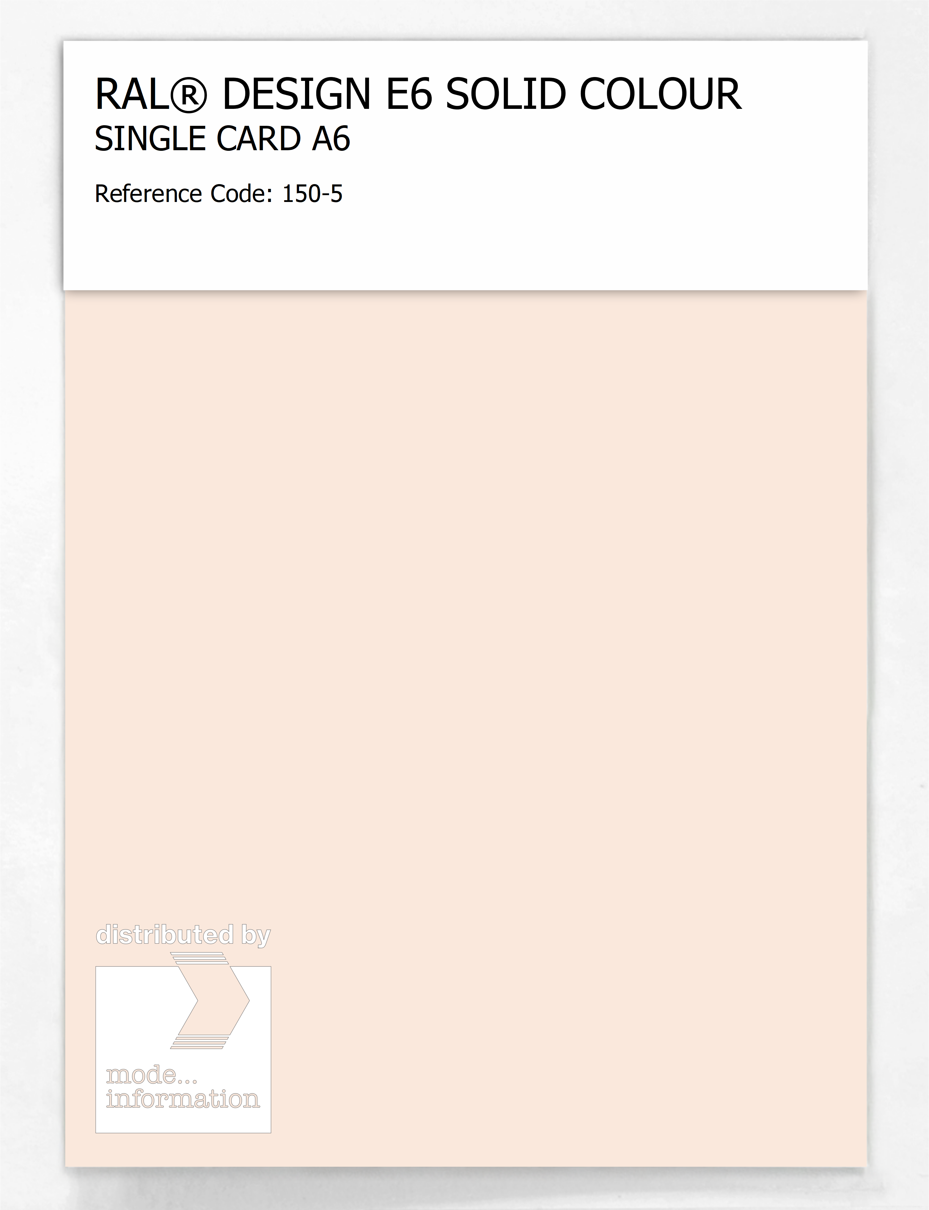 Product image 1 of the product “RAL® EFFECT E6 SINGLE SHEET 100 SERIES A6 150-5 ”