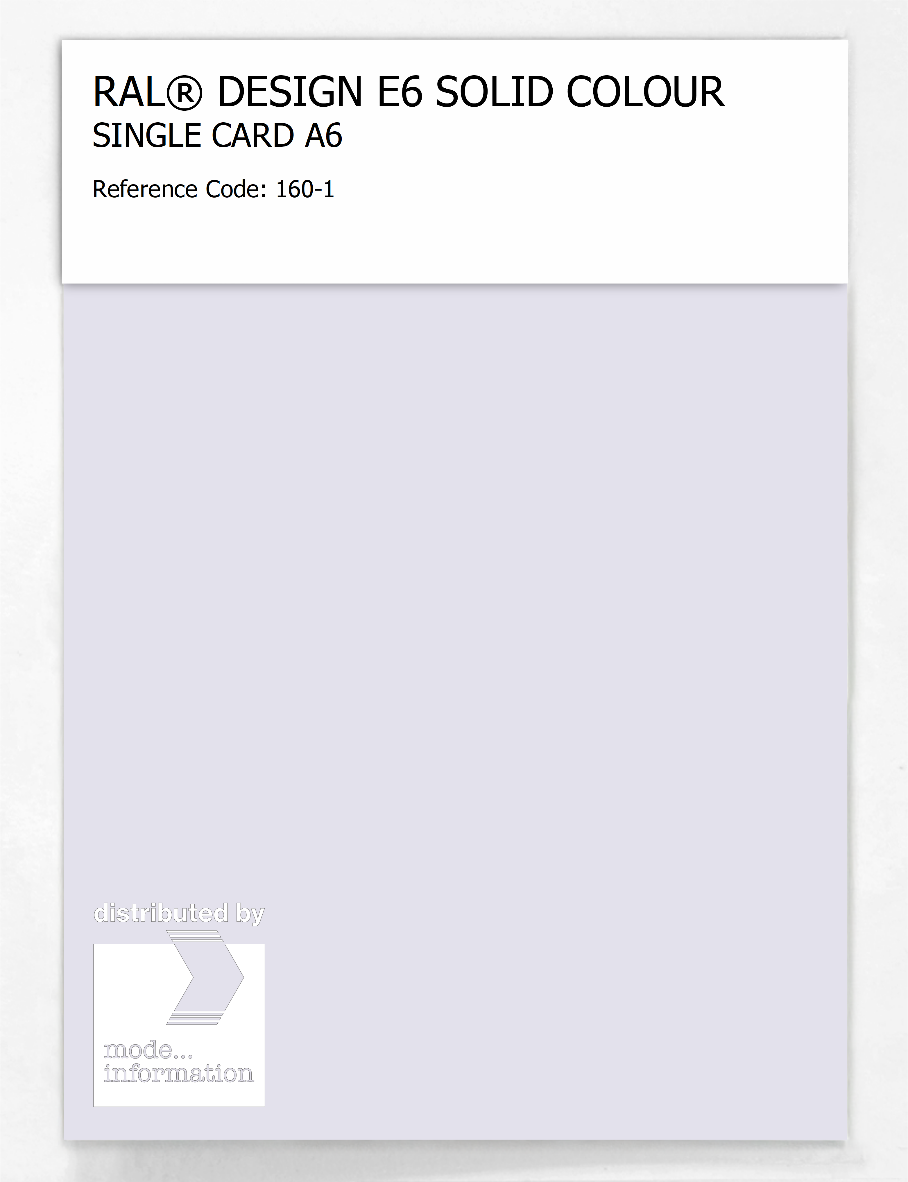 Product image 1 of the product “RAL® EFFECT E6 SINGLE SHEET 100 SERIES A6 160-1 ”