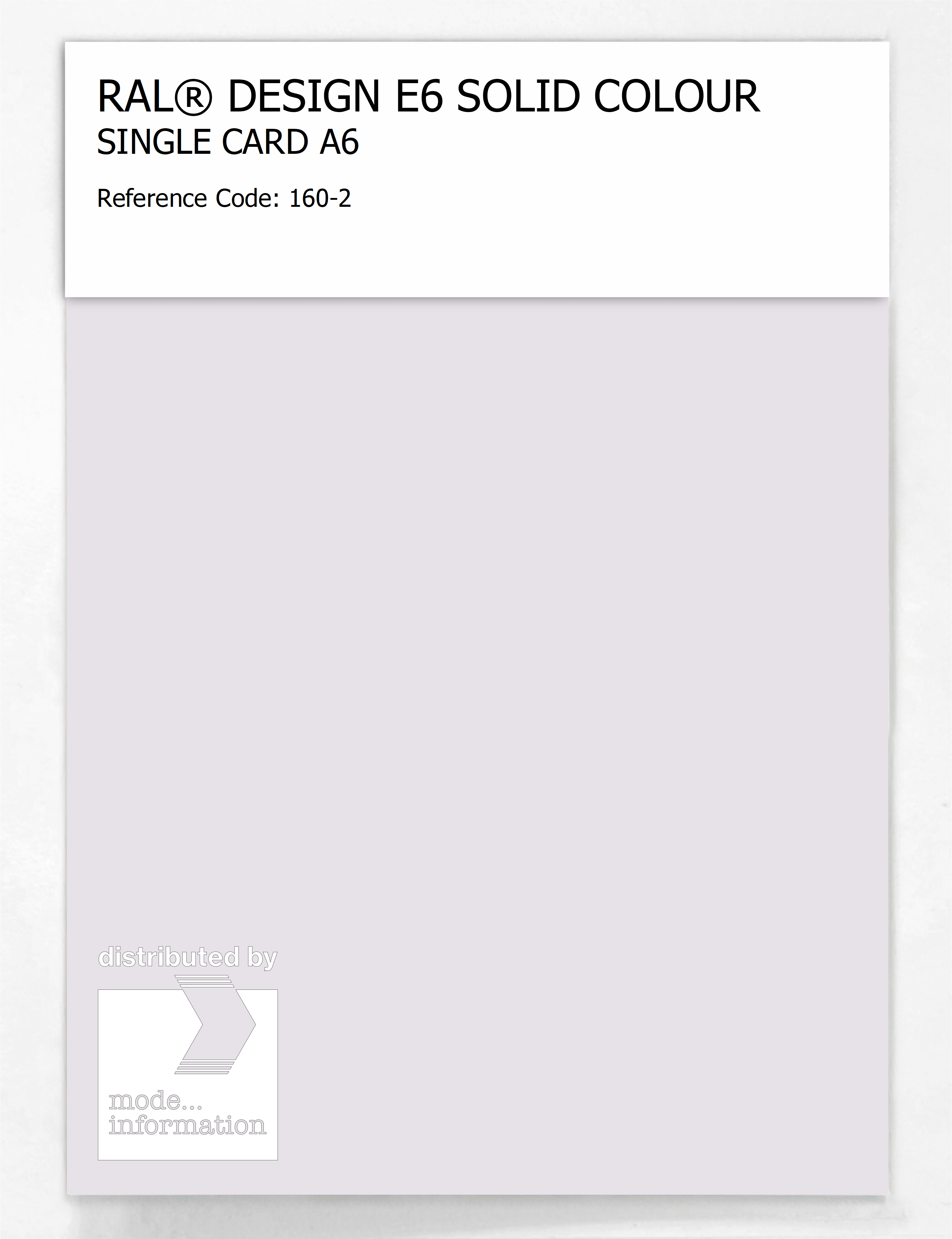 Product image 1 of the product “RAL® EFFECT E6 SINGLE SHEET 100 SERIES A6 160-2 ”