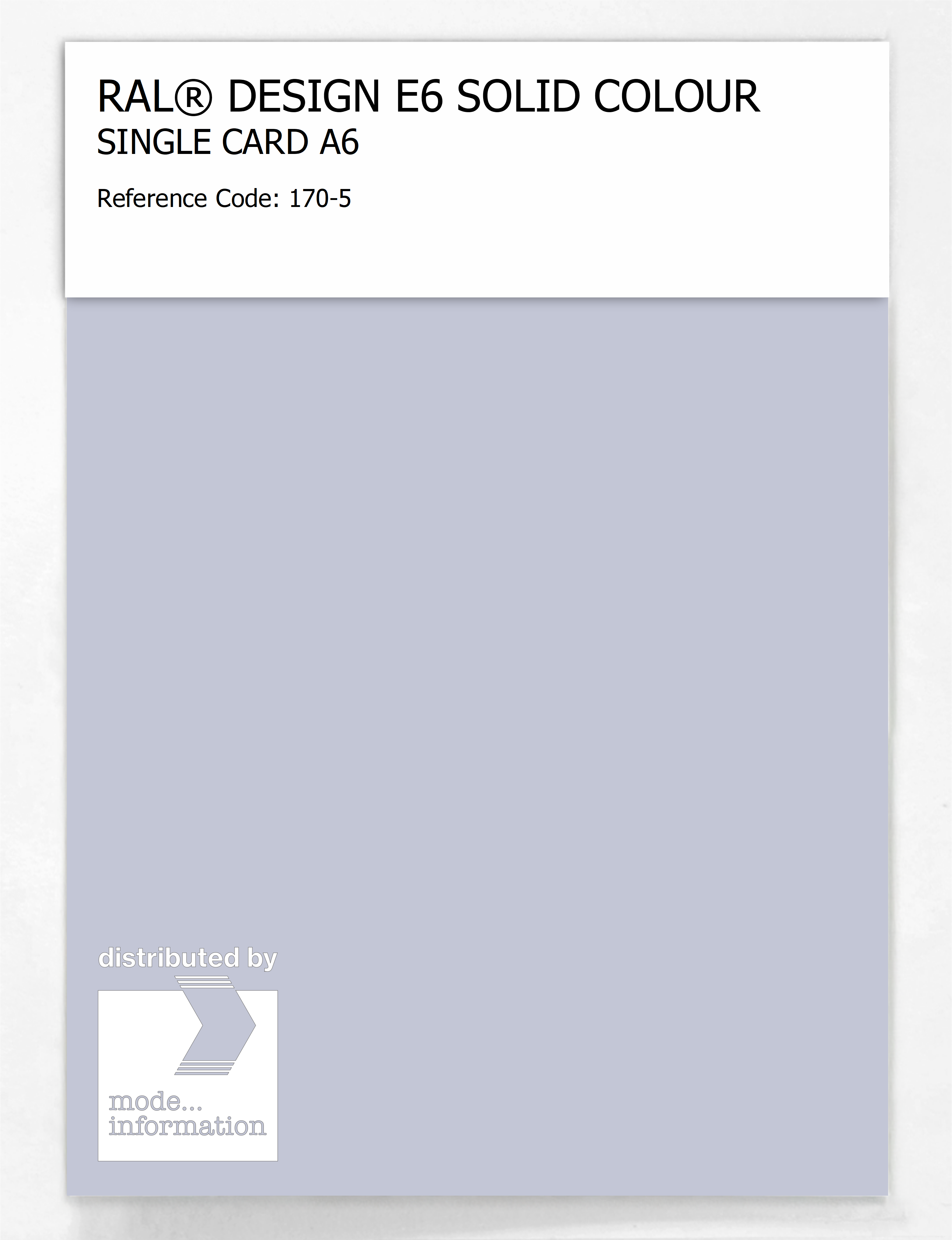 Product image 1 of the product “RAL® EFFECT E6 SINGLE SHEET 100 SERIES A6 170-5 ”
