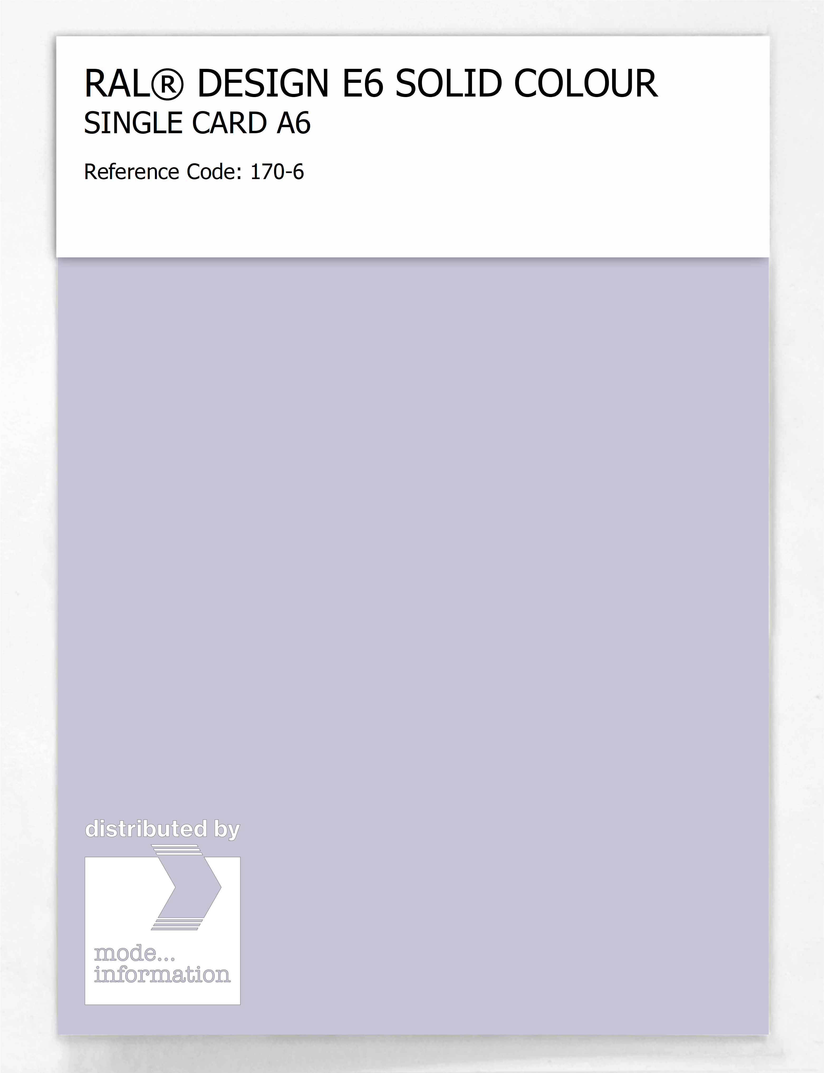 Product image 1 of the product “RAL® EFFECT E6 SINGLE SHEET 100 SERIES A6 170-6 ”