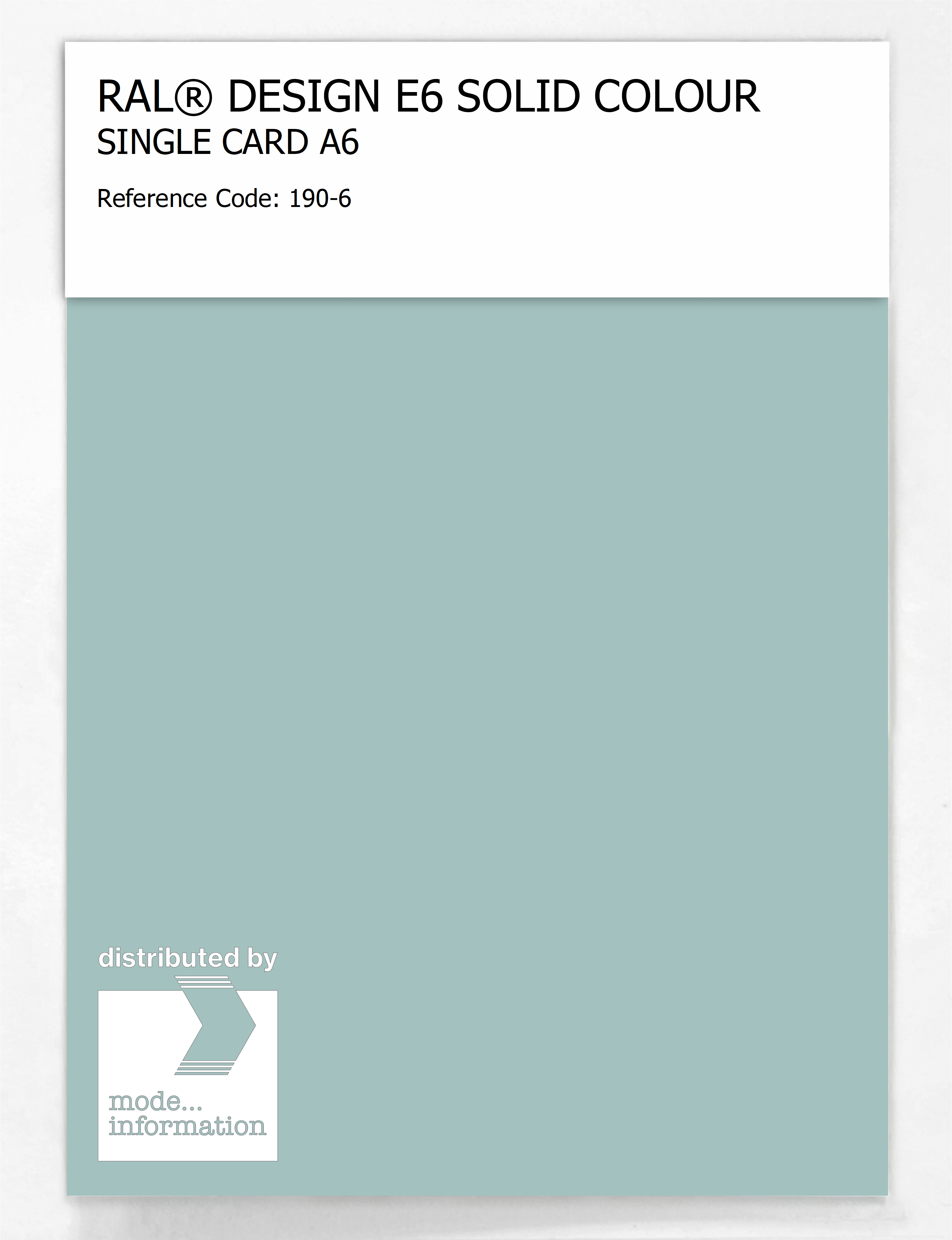 Product image 1 of the product “RAL® EFFECT E6 SINGLE SHEET 100 SERIES A6 190-6 ”