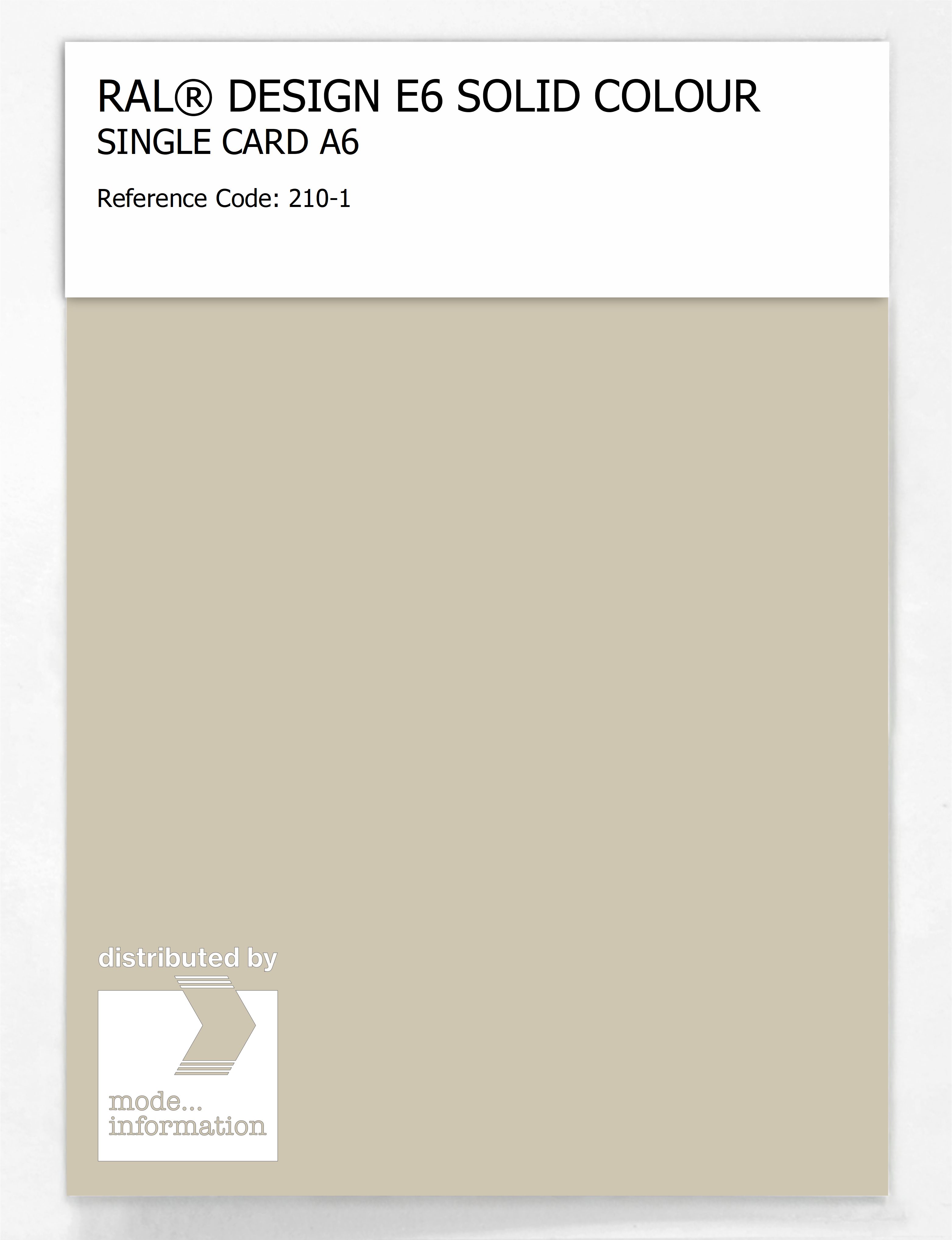 Product image 1 of the product “RAL® EFFECT E6 SINGLE SHEET 200 SERIES A6 210-1 ”