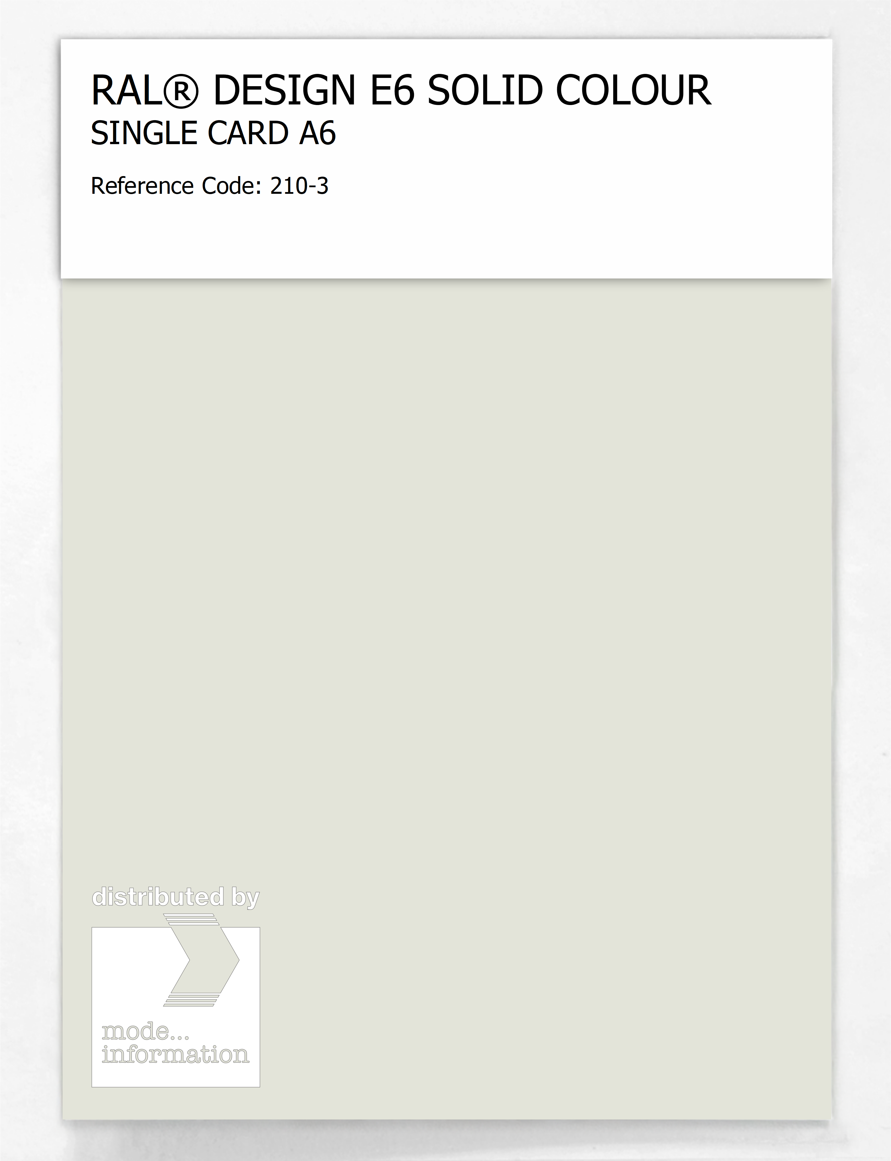 Product image 1 of the product “RAL® EFFECT E6 SINGLE SHEET 200 SERIES A6 210-3 ”