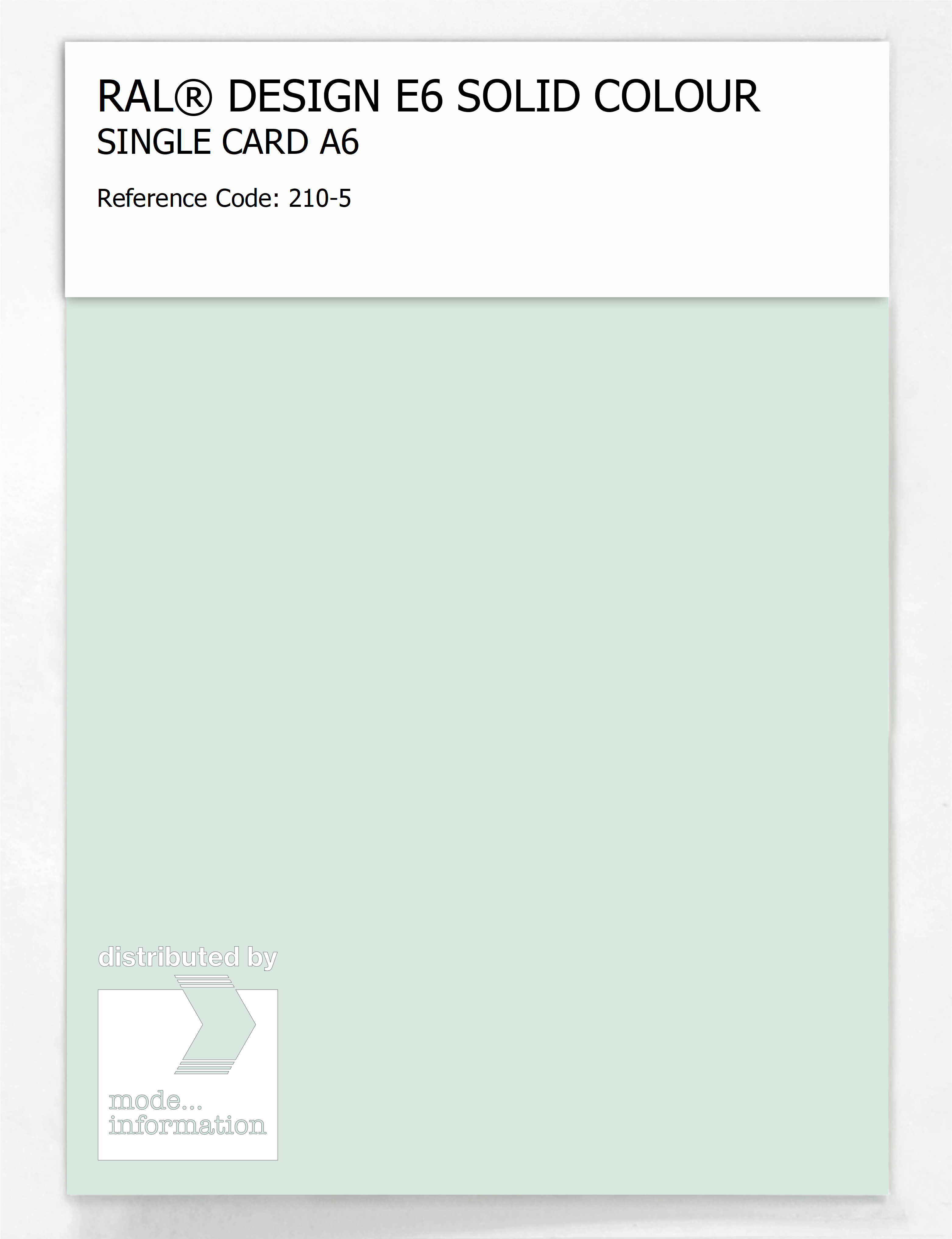 Product image 1 of the product “RAL® EFFECT E6 SINGLE SHEET 200 SERIES A6 210-5 ”