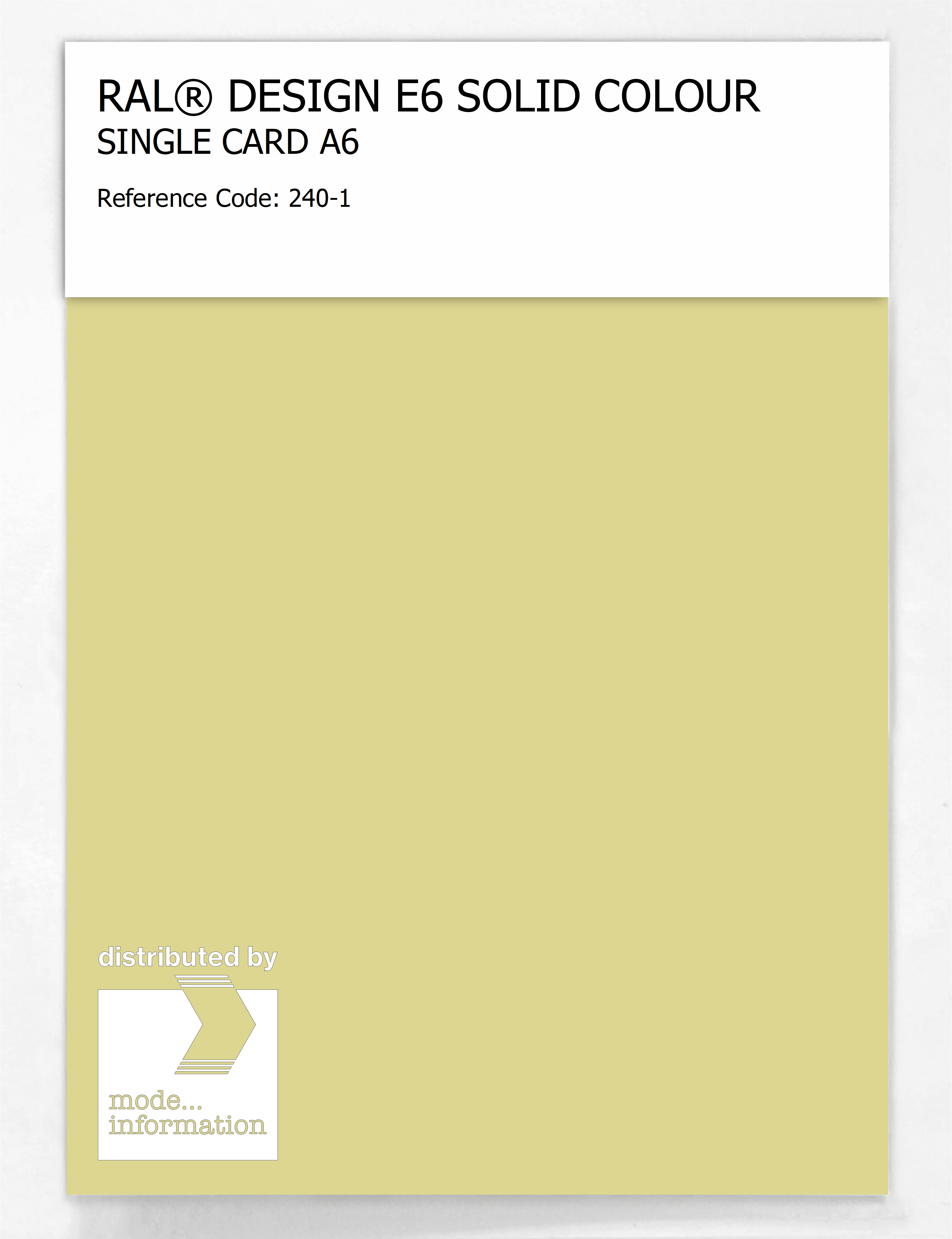 Product image 1 of the product “RAL® EFFECT E6 SINGLE SHEET 200 SERIES A6 240-1 ”