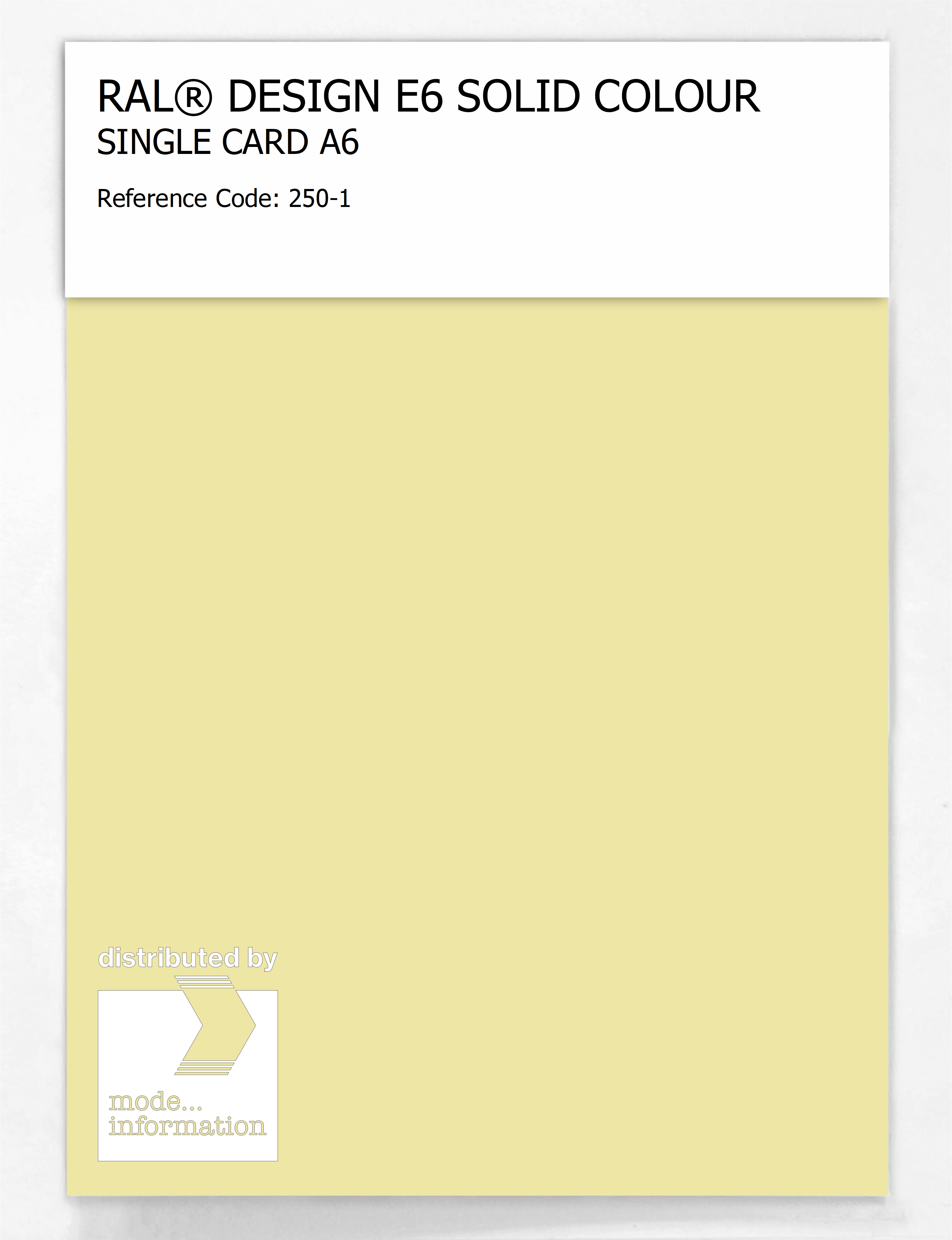 Product image 1 of the product “RAL® EFFECT E6 SINGLE SHEET 200 SERIES A6 250-1 ”