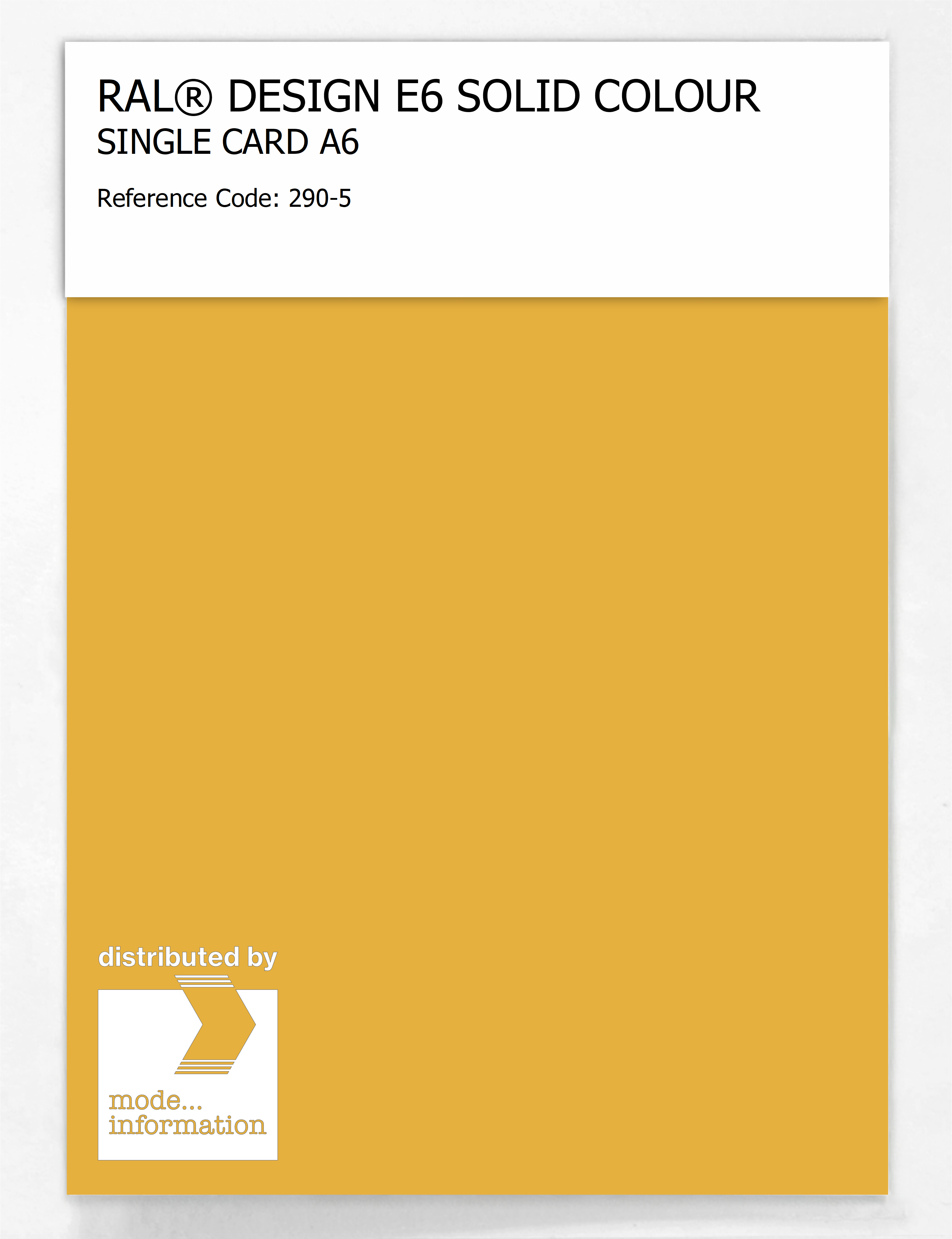 Product image 1 of the product “RAL® EFFECT E6 SINGLE SHEET 200 SERIES A6 290-5 ”