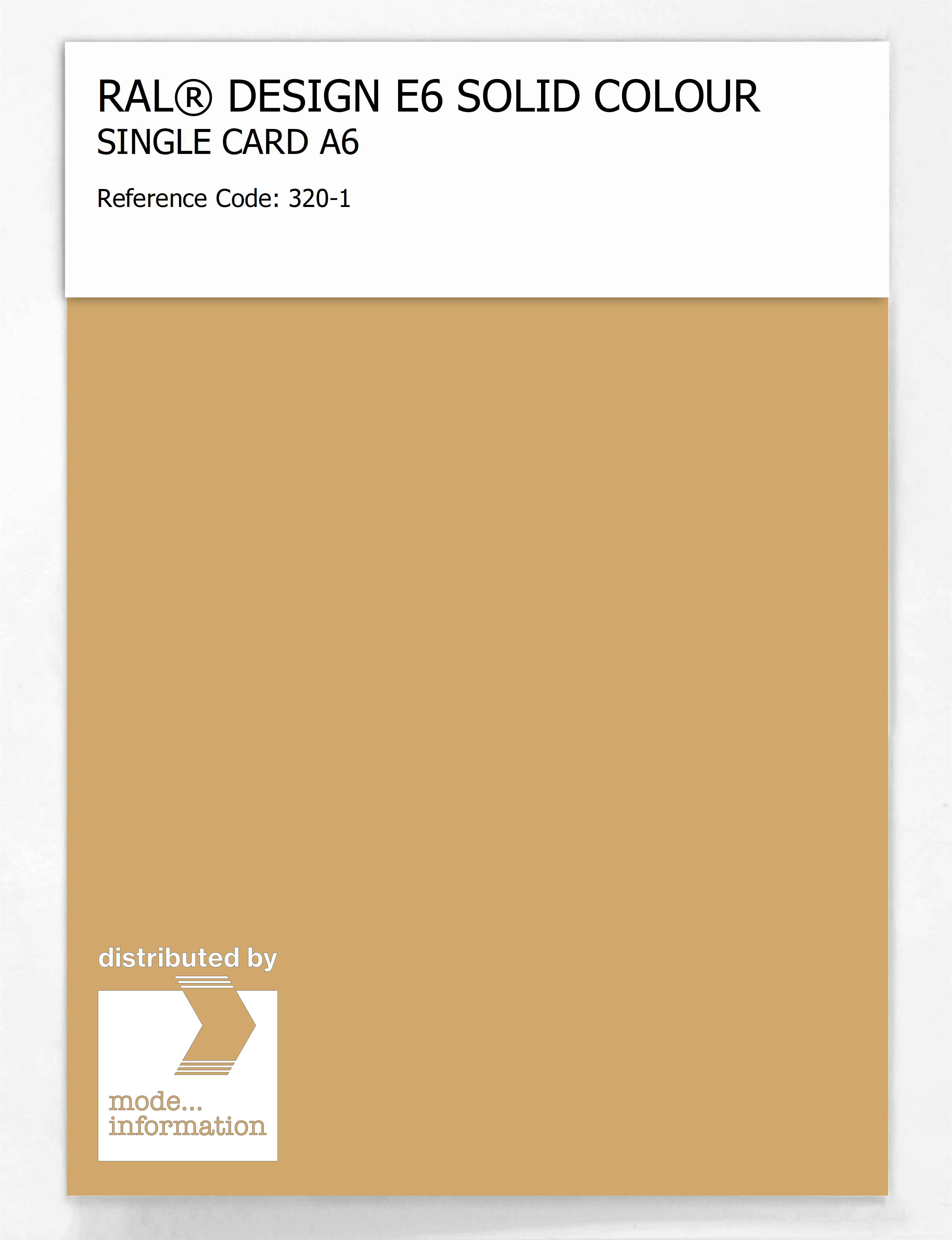 Product image 1 of the product “RAL® EFFECT E6 SINGLE SHEET 300 SERIES A6 320-1 ”