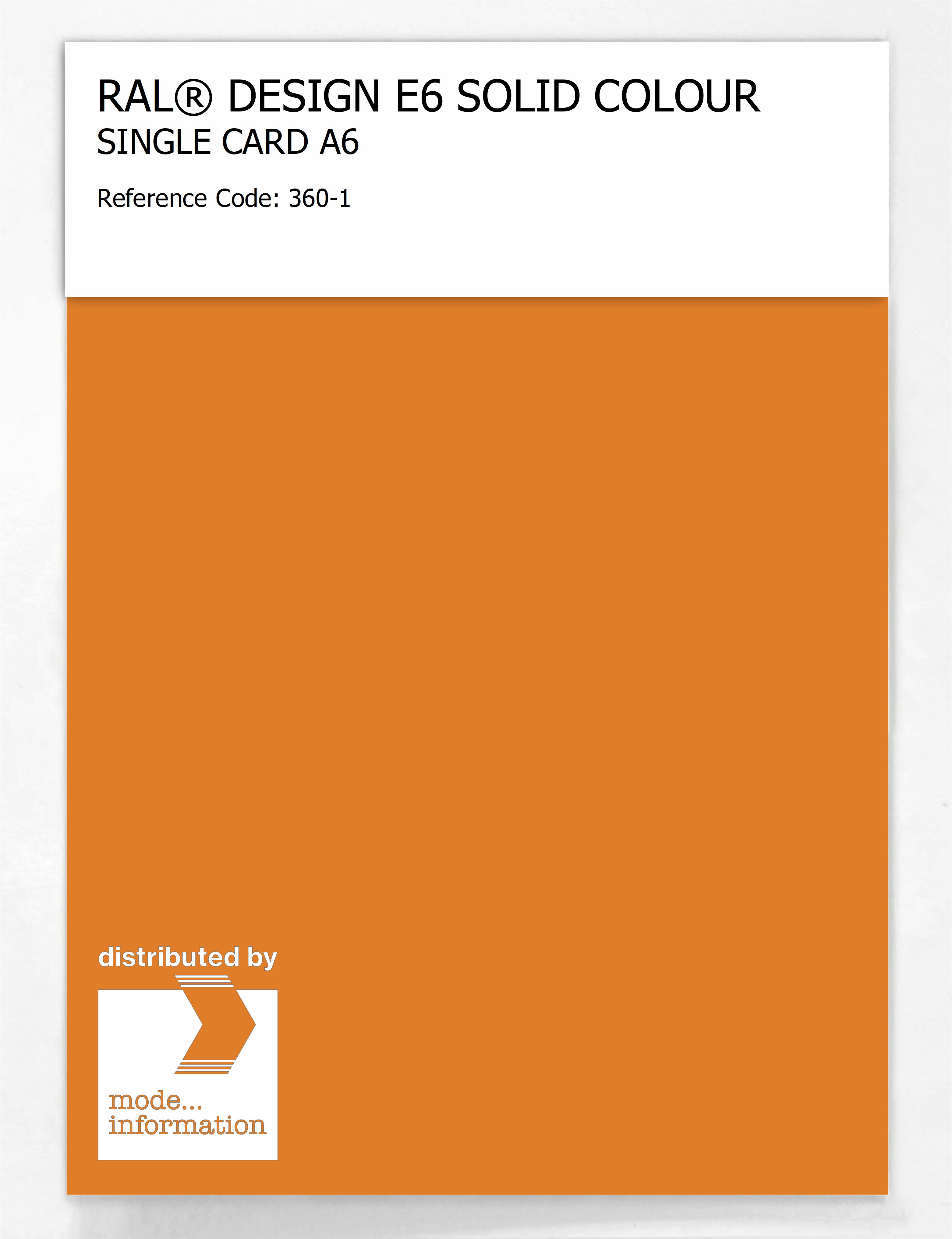 Product image 1 of the product “RAL® EFFECT E6 SINGLE SHEET 300 SERIES A6 360-1 ”
