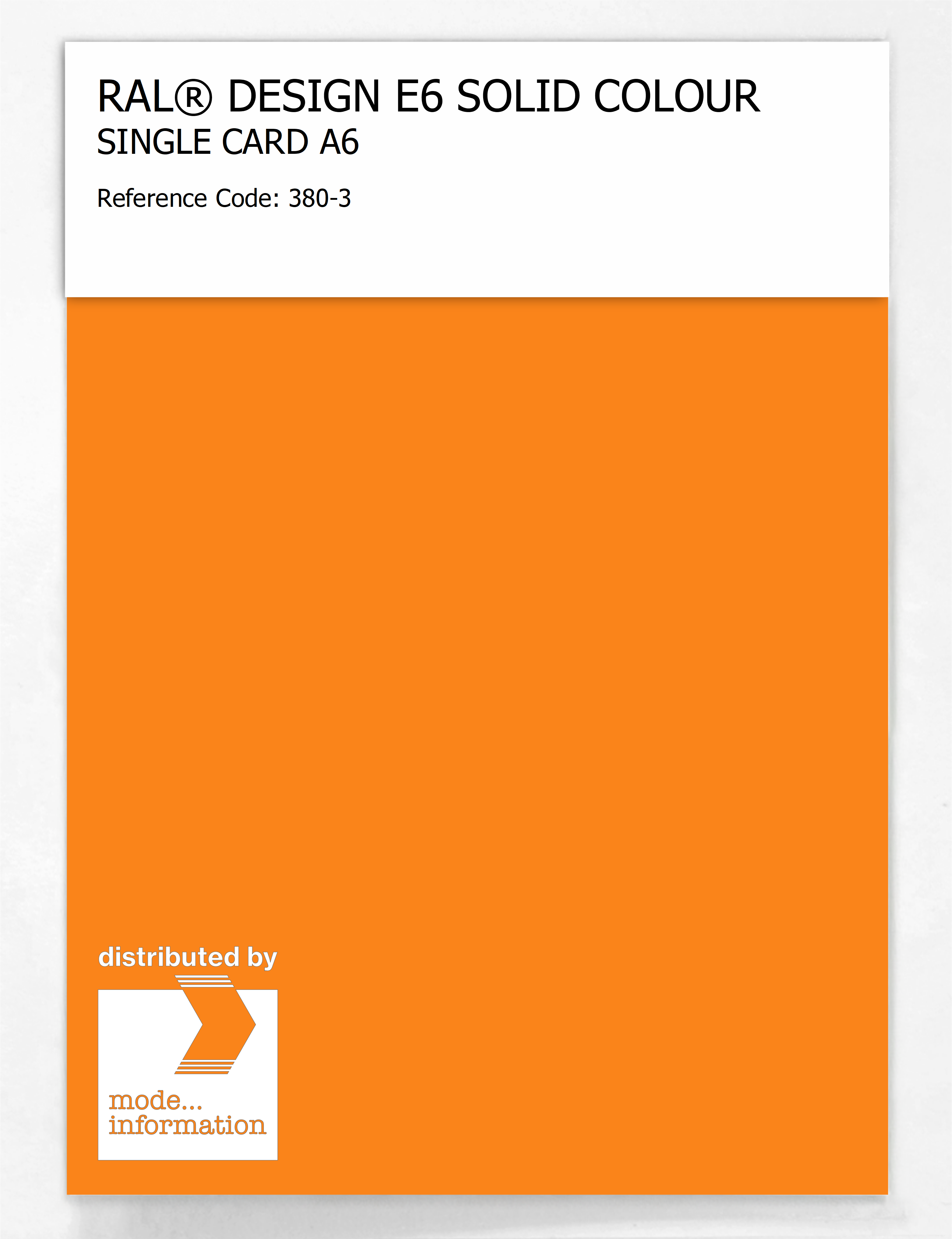 Product image 1 of the product “RAL® EFFECT E6 SINGLE SHEET 300 SERIES A6 380-3 ”