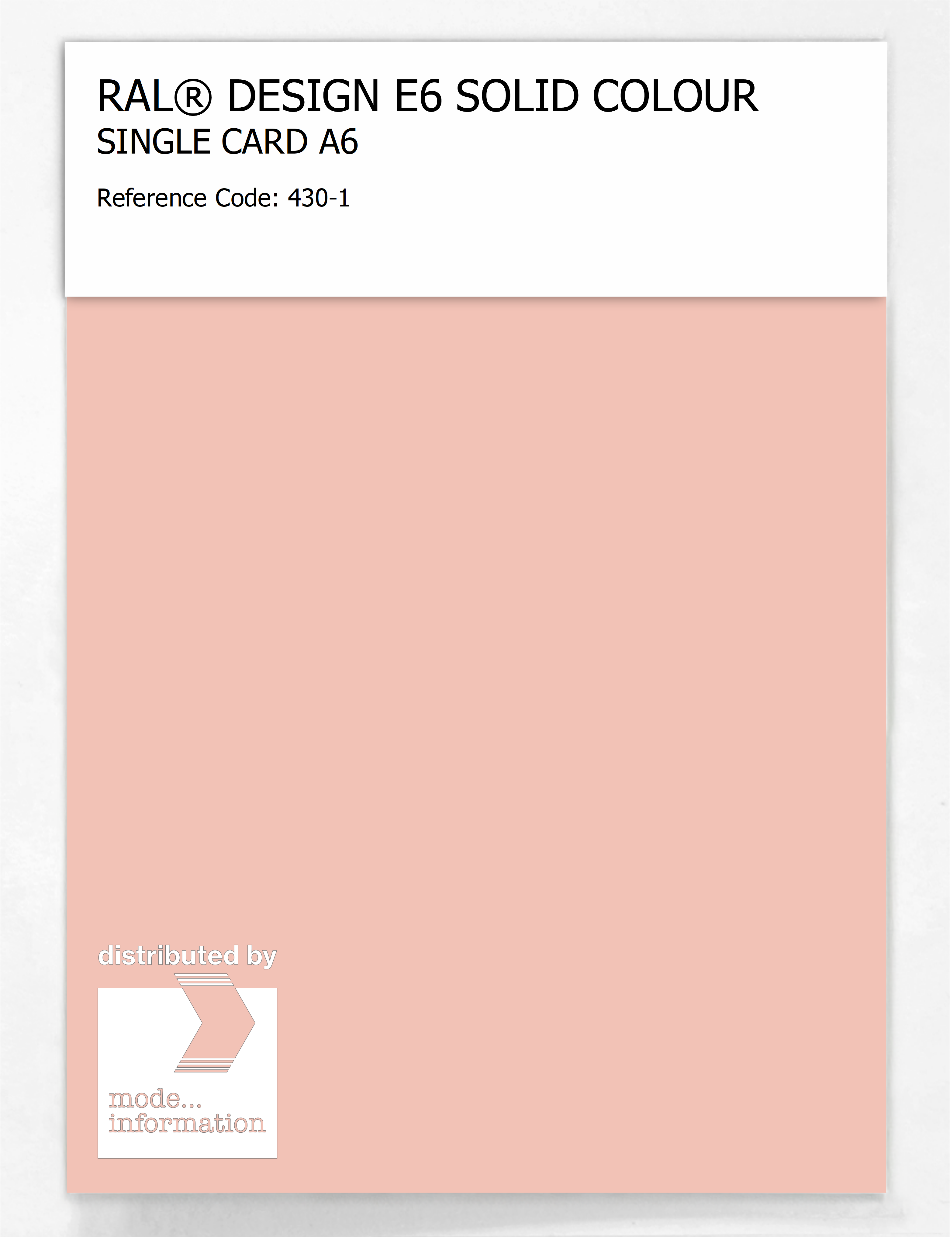 Product image 1 of the product “RAL® EFFECT E6 SINGLE SHEET 400 SERIES A6 430-1 ”