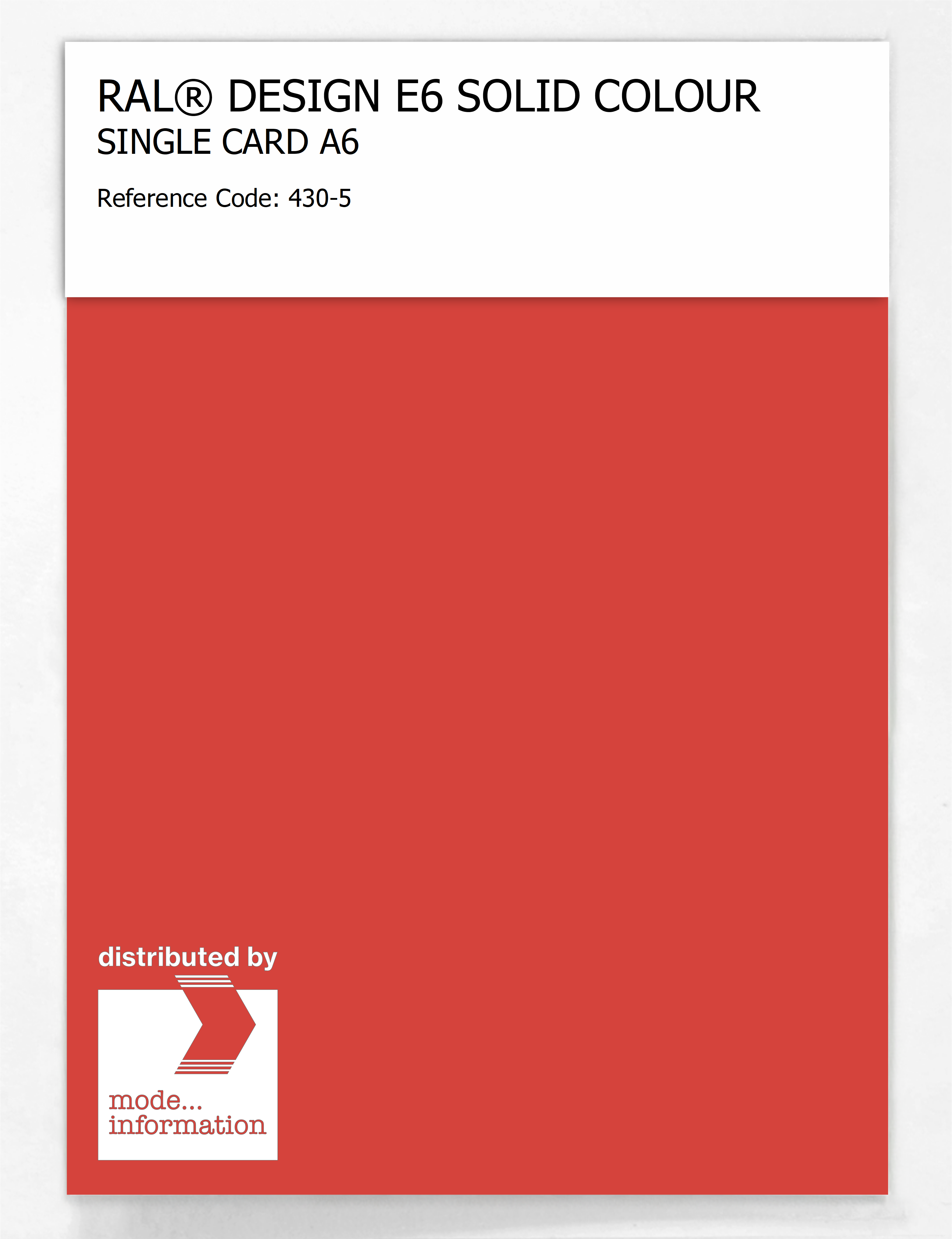 Product image 1 of the product “RAL® EFFECT E6 SINGLE SHEET 400 SERIES A6 430-5 ”