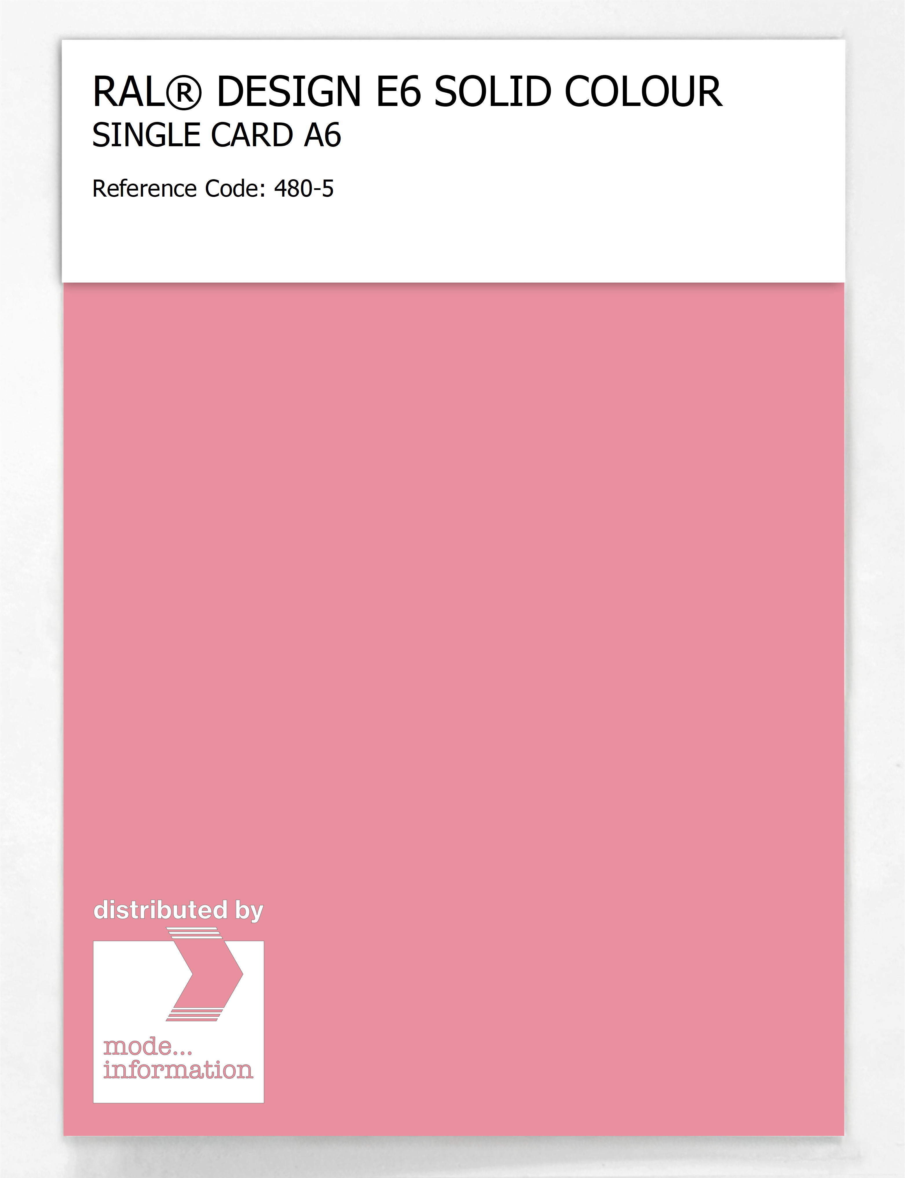 Product image 1 of the product “RAL® EFFECT E6 SINGLE SHEET 400 SERIES A6 480-5 ”