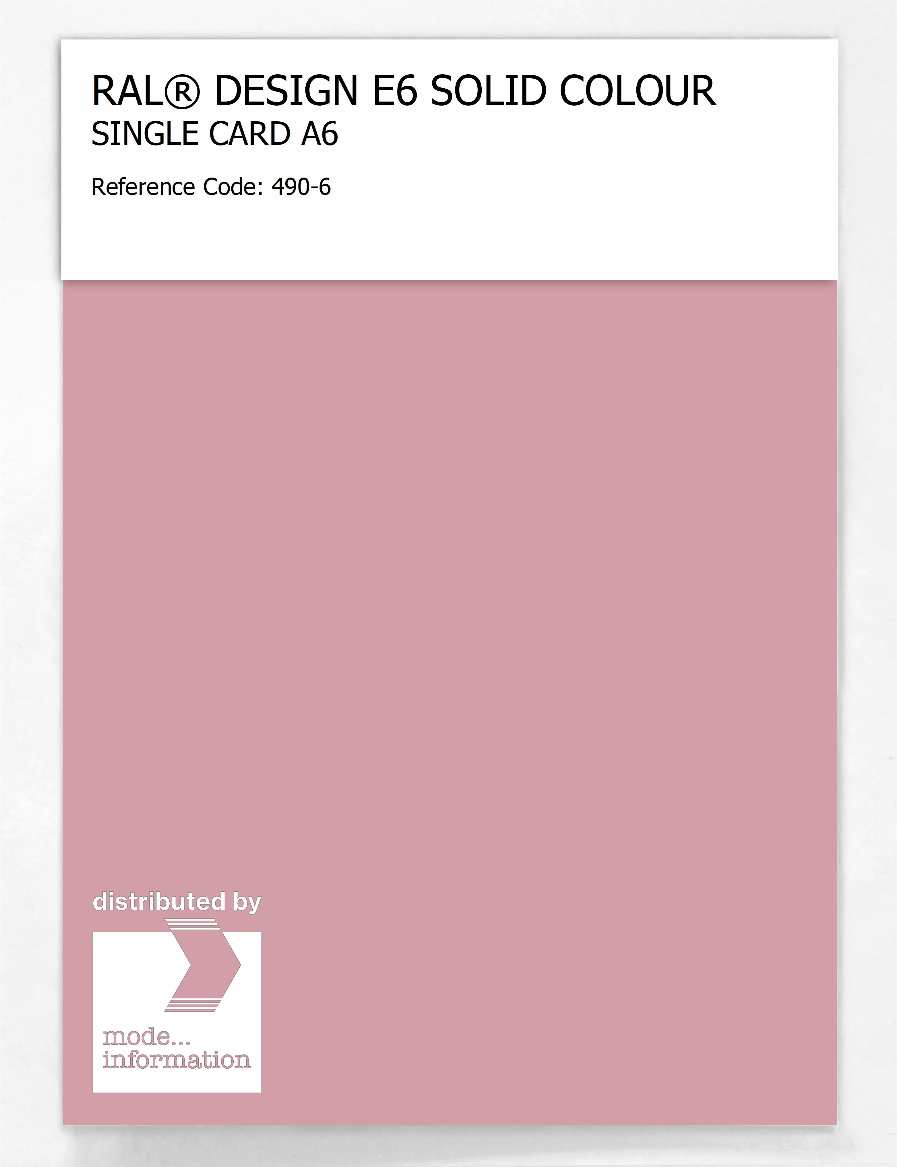 Product image 1 of the product “RAL® EFFECT E6 SINGLE SHEET 400 SERIES A6 490-6 ”