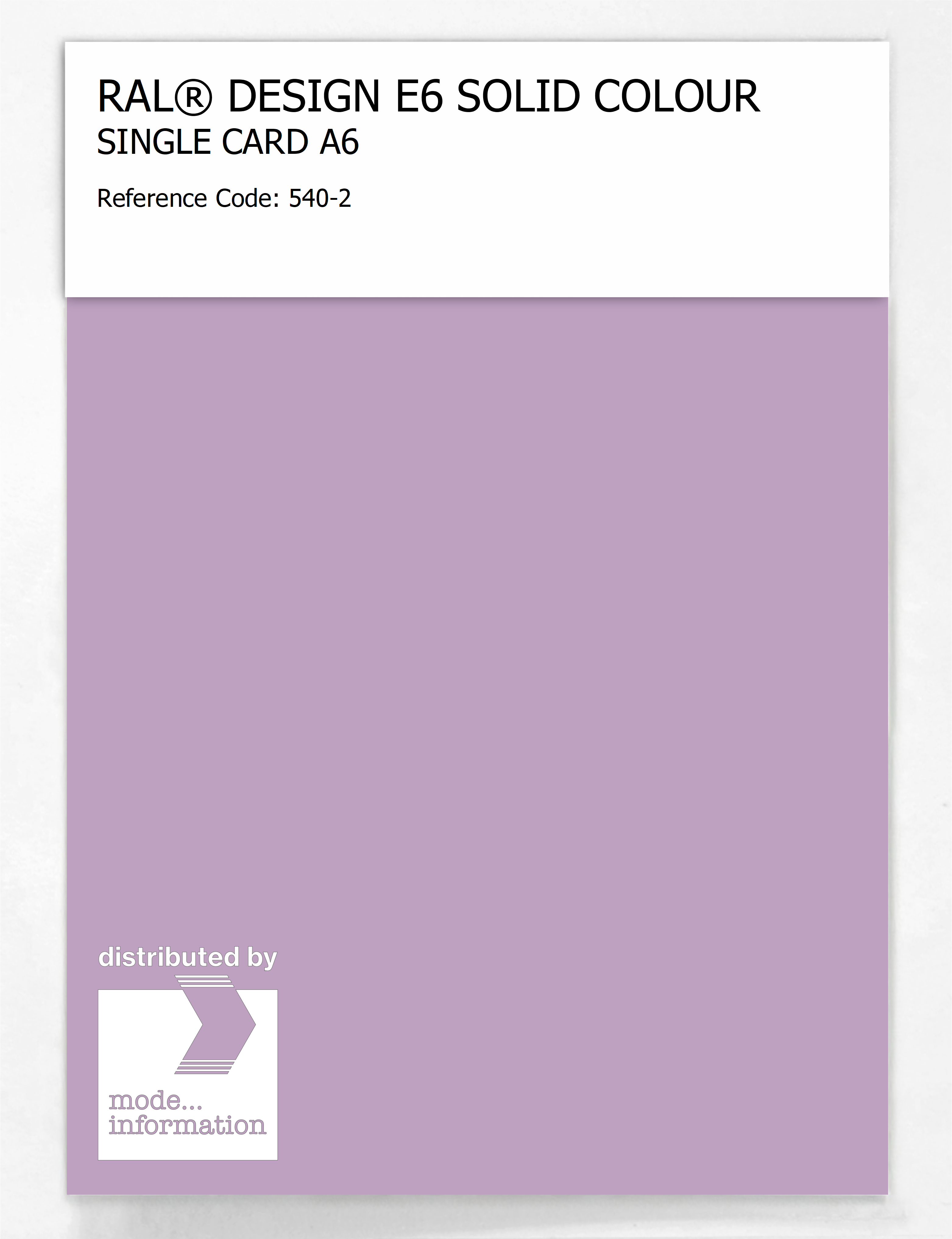 Product image 1 of the product “RAL® EFFECT E6 SINGLE SHEET 500 SERIES A6 540-2 ”