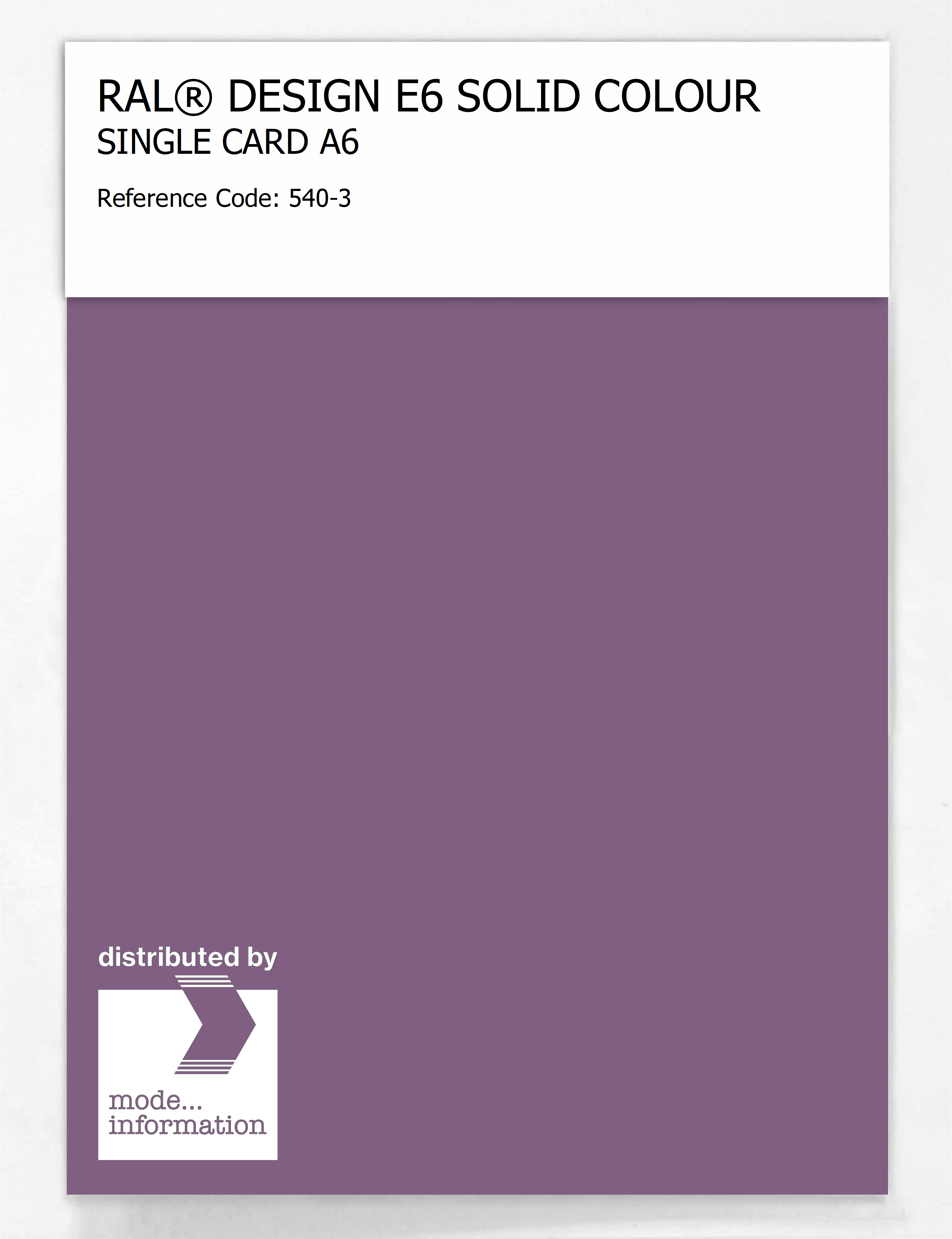 Product image 1 of the product “RAL® EFFECT E6 SINGLE SHEET 500 SERIES A6 540-3 ”