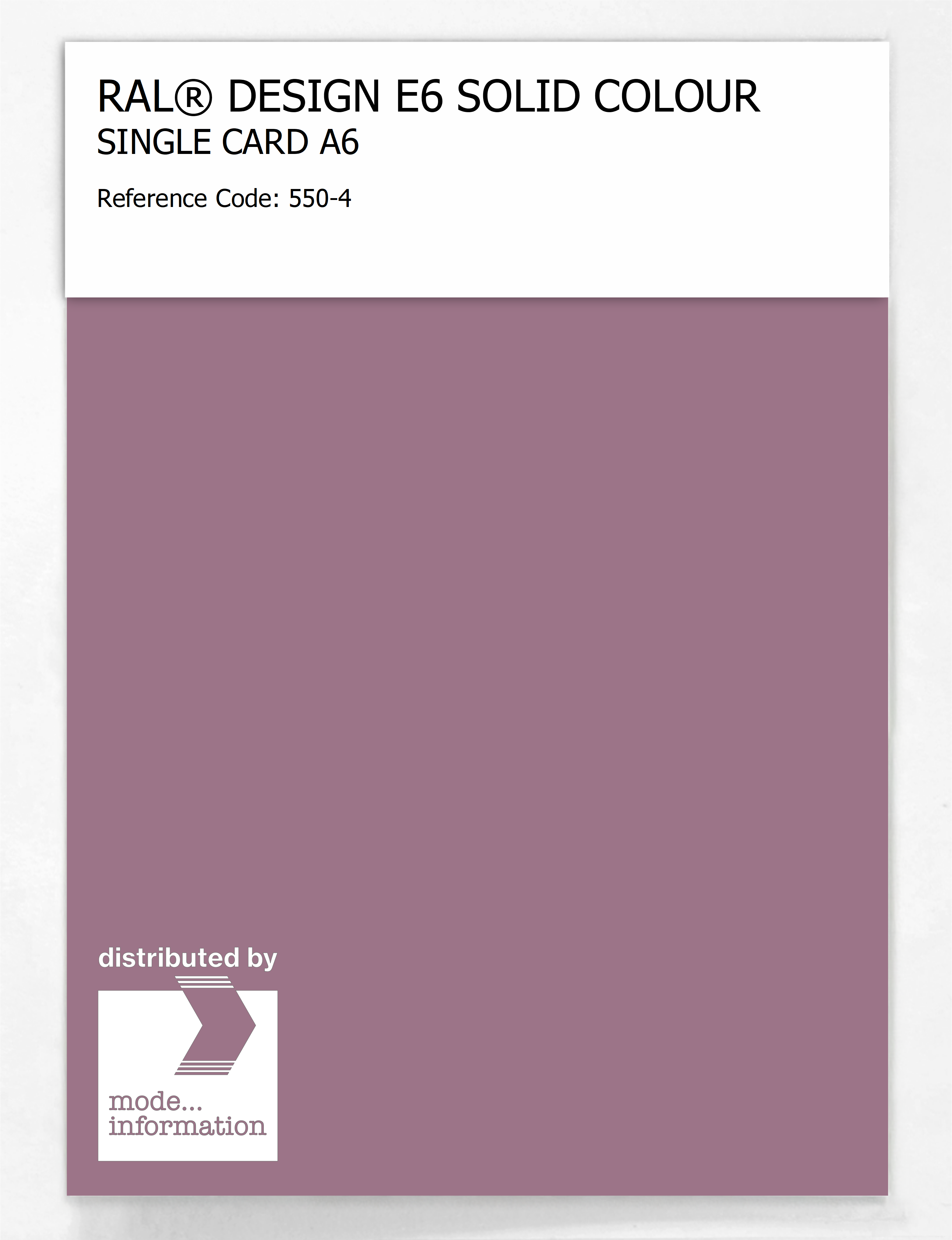 Product image 1 of the product “RAL® EFFECT E6 SINGLE SHEET 500 SERIES A6 550-4 ”