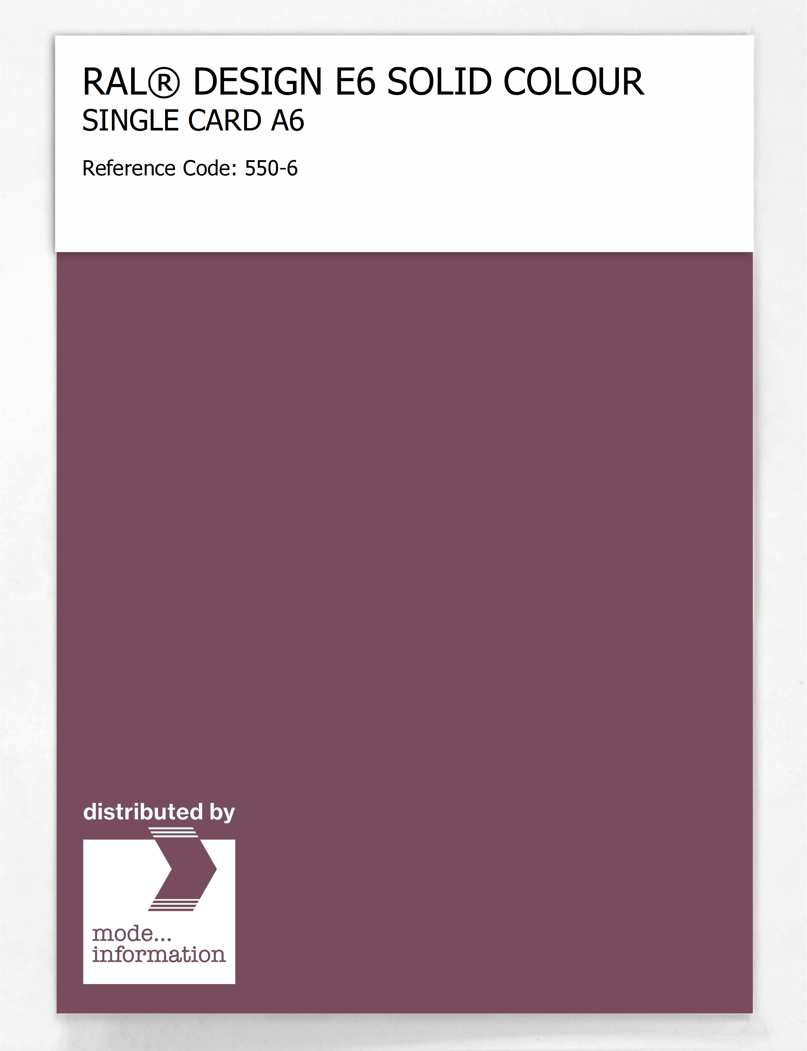 Product image 1 of the product “RAL® EFFECT E6 SINGLE SHEET 500 SERIES A6 550-6 ”
