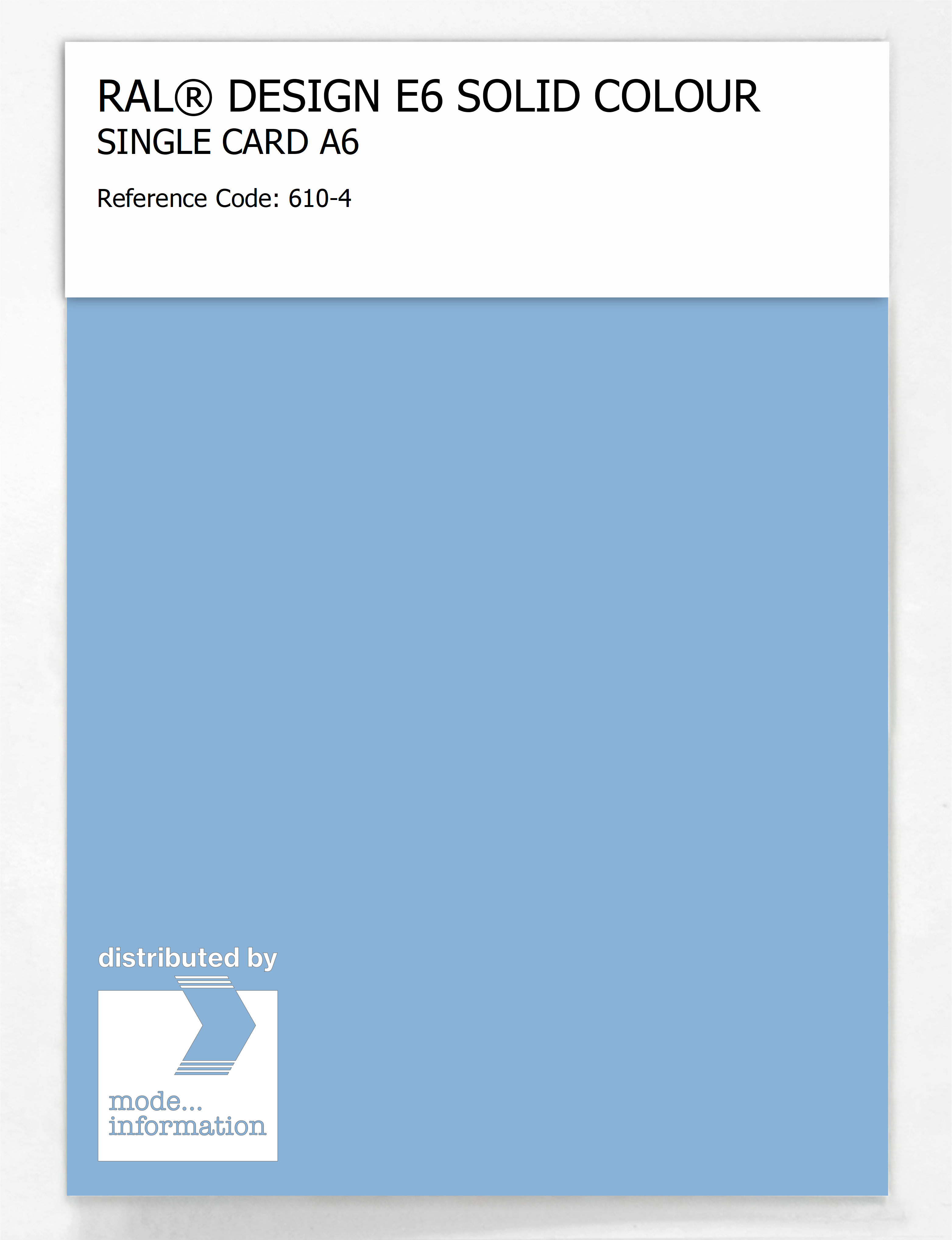 Product image 1 of the product “RAL® EFFECT E6 SINGLE SHEET 600 SERIES A6 610-4 ”