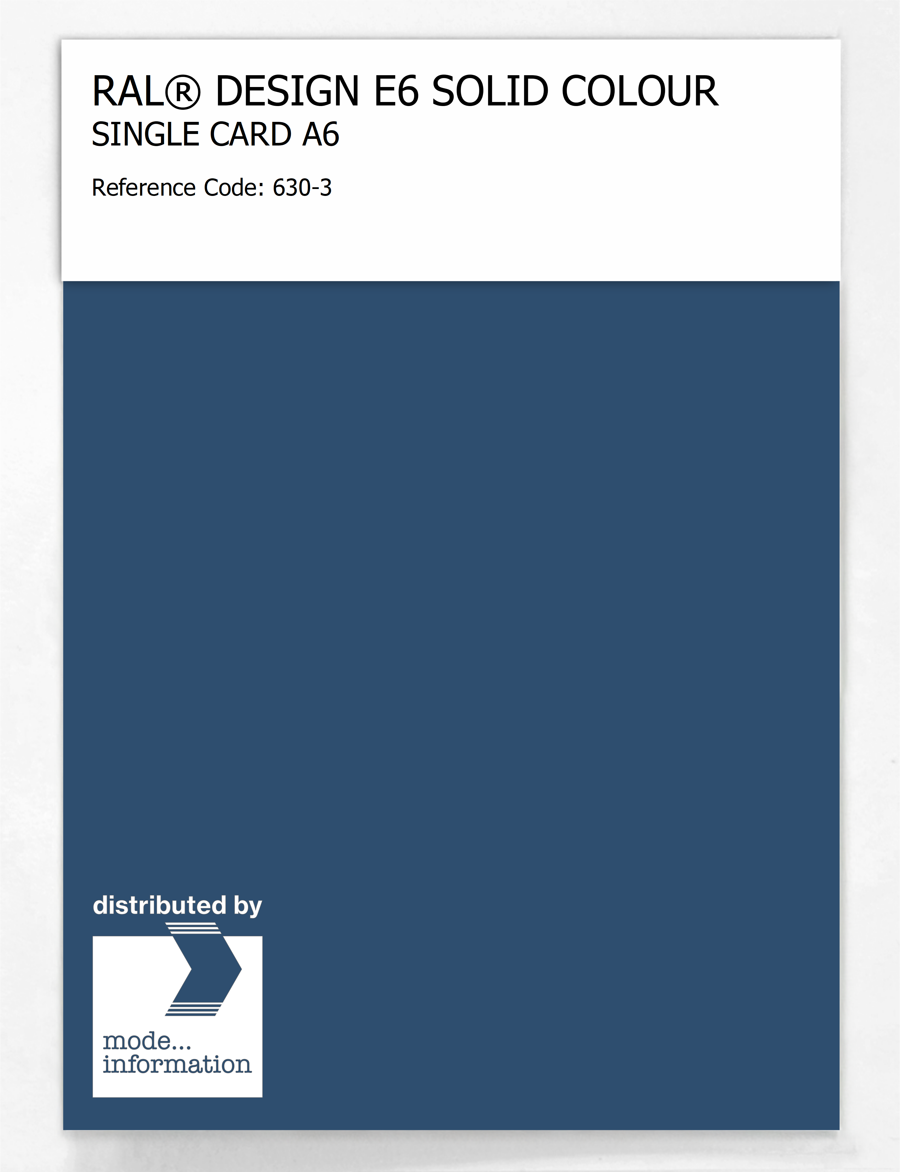 Product image 1 of the product “RAL® EFFECT E6 SINGLE SHEET 600 SERIES A6 630-3 ”