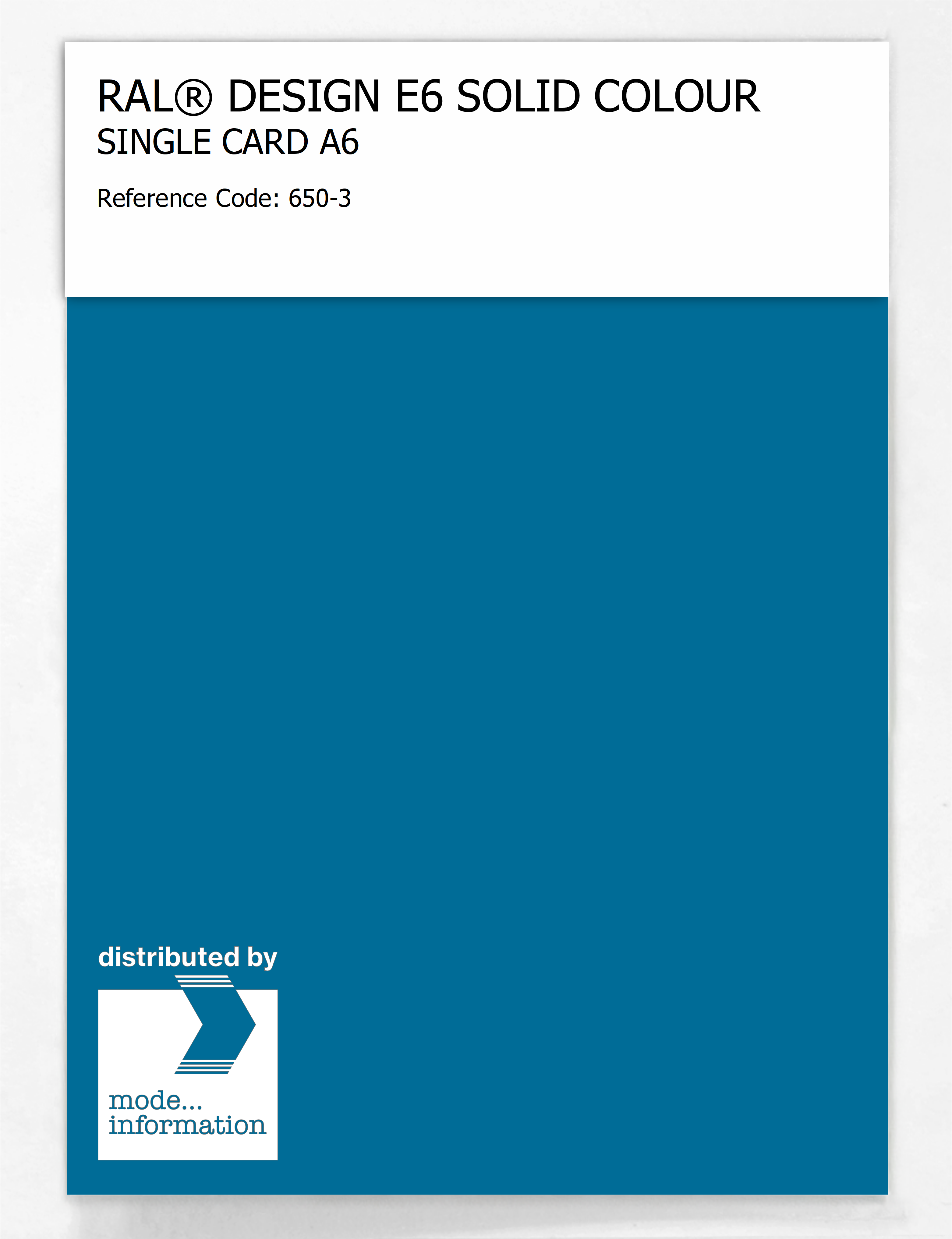 Product image 1 of the product “RAL® EFFECT E6 SINGLE SHEET 600 SERIES A6 650-3 ”