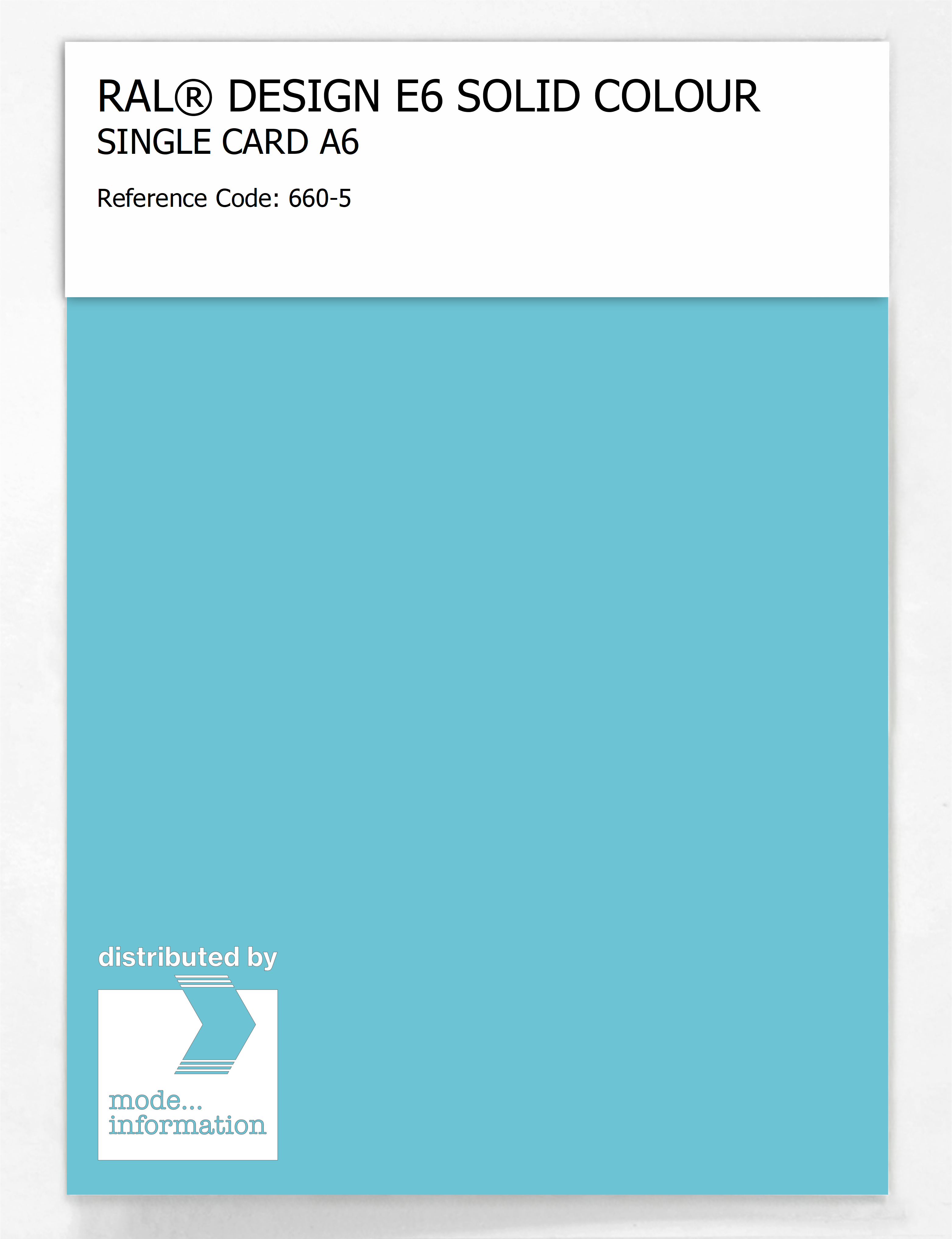 Product image 1 of the product “RAL® EFFECT E6 SINGLE SHEET 600 SERIES A6 660-5 ”