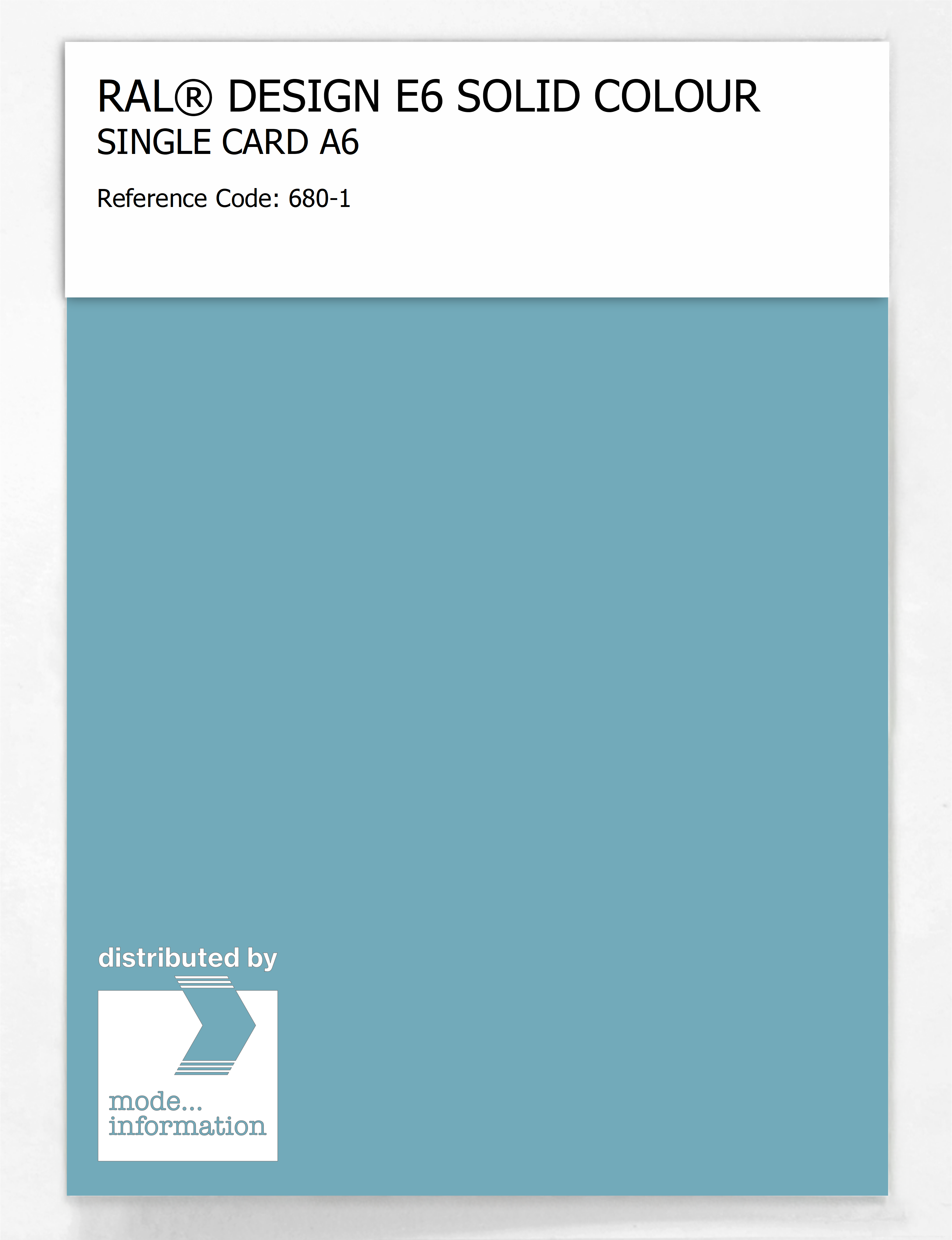 Product image 1 of the product “RAL® EFFECT E6 SINGLE SHEET 600 SERIES A6 680-1 ”