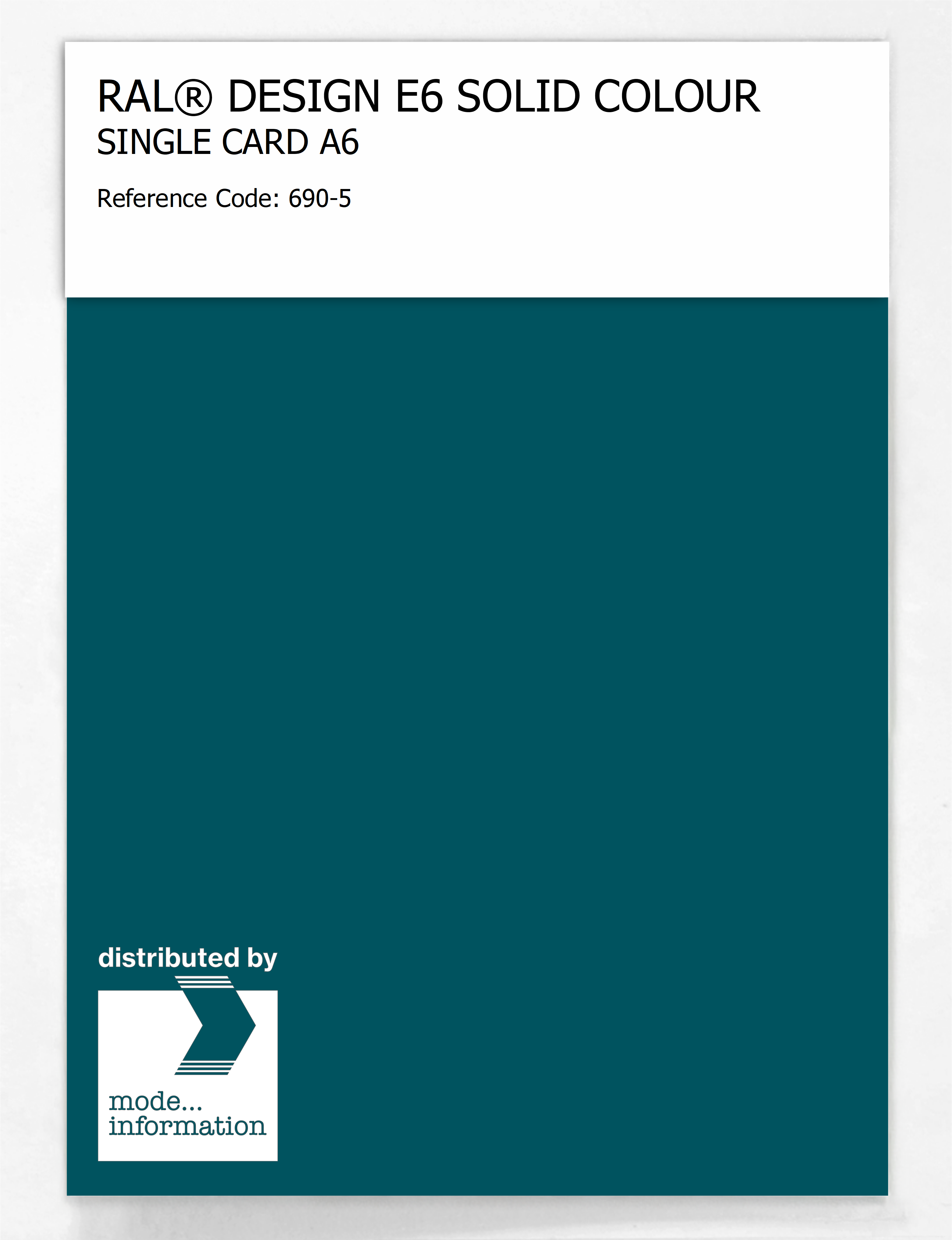 Product image 1 of the product “RAL® EFFECT E6 SINGLE SHEET 600 SERIES A6 690-5 ”