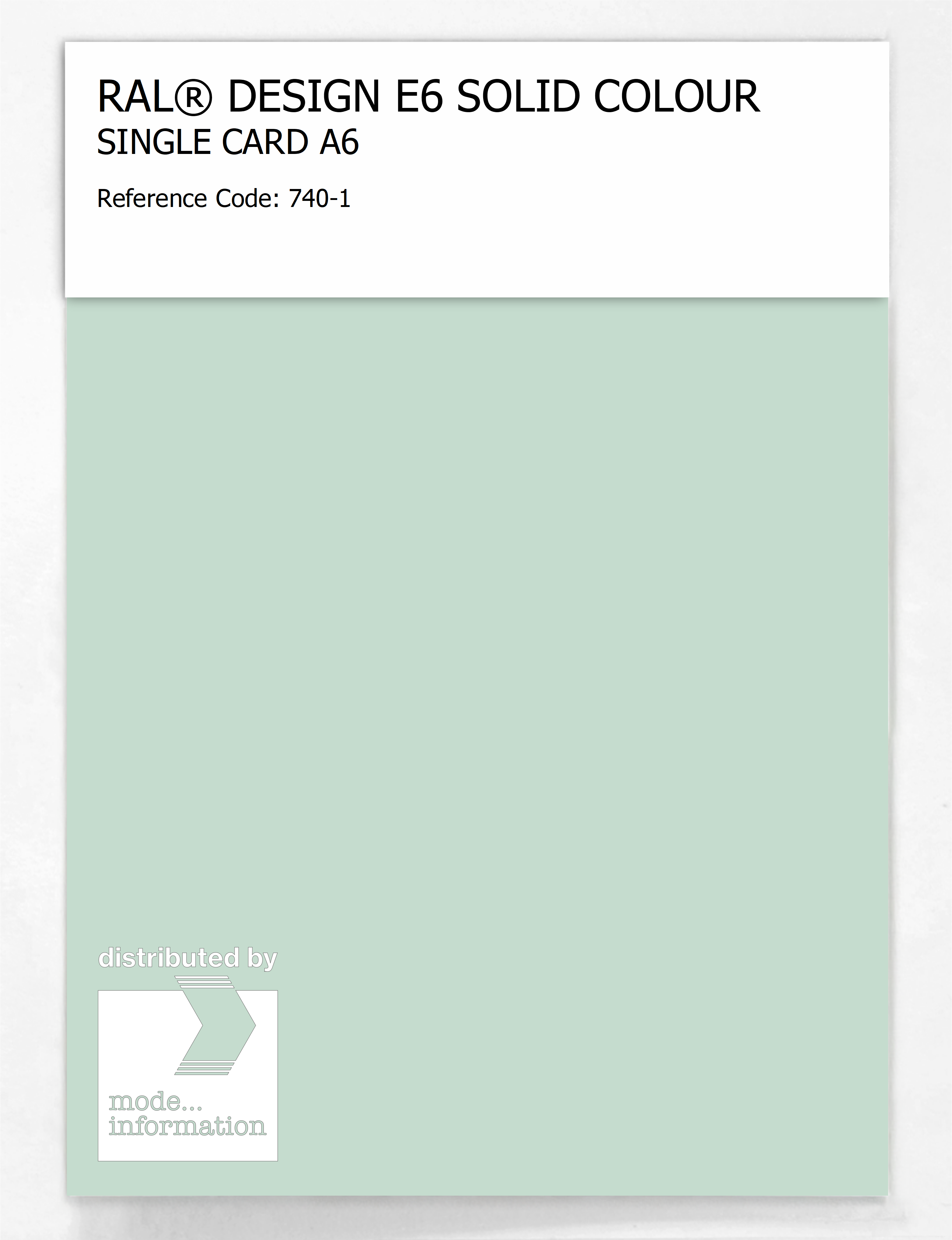 Product image 1 of the product “RAL® EFFECT E6 SINGLE SHEET 700 SERIES A6 740-1 ”