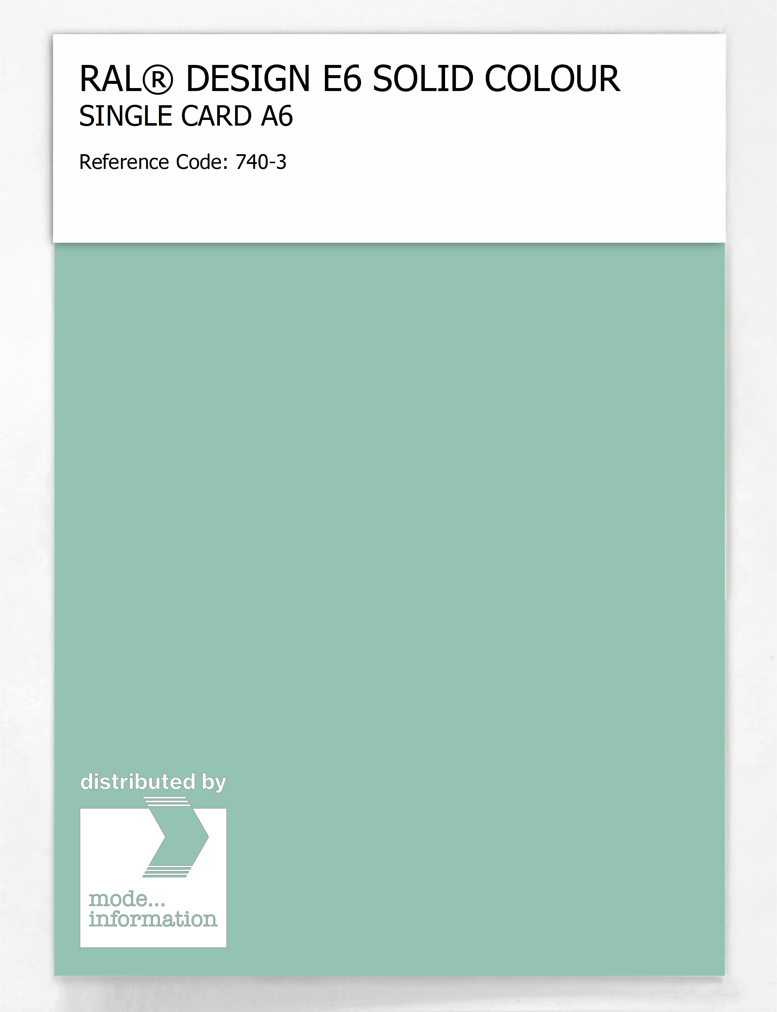 Product image 1 of the product “RAL® EFFECT E6 SINGLE SHEET 700 SERIES A6 740-3 ”