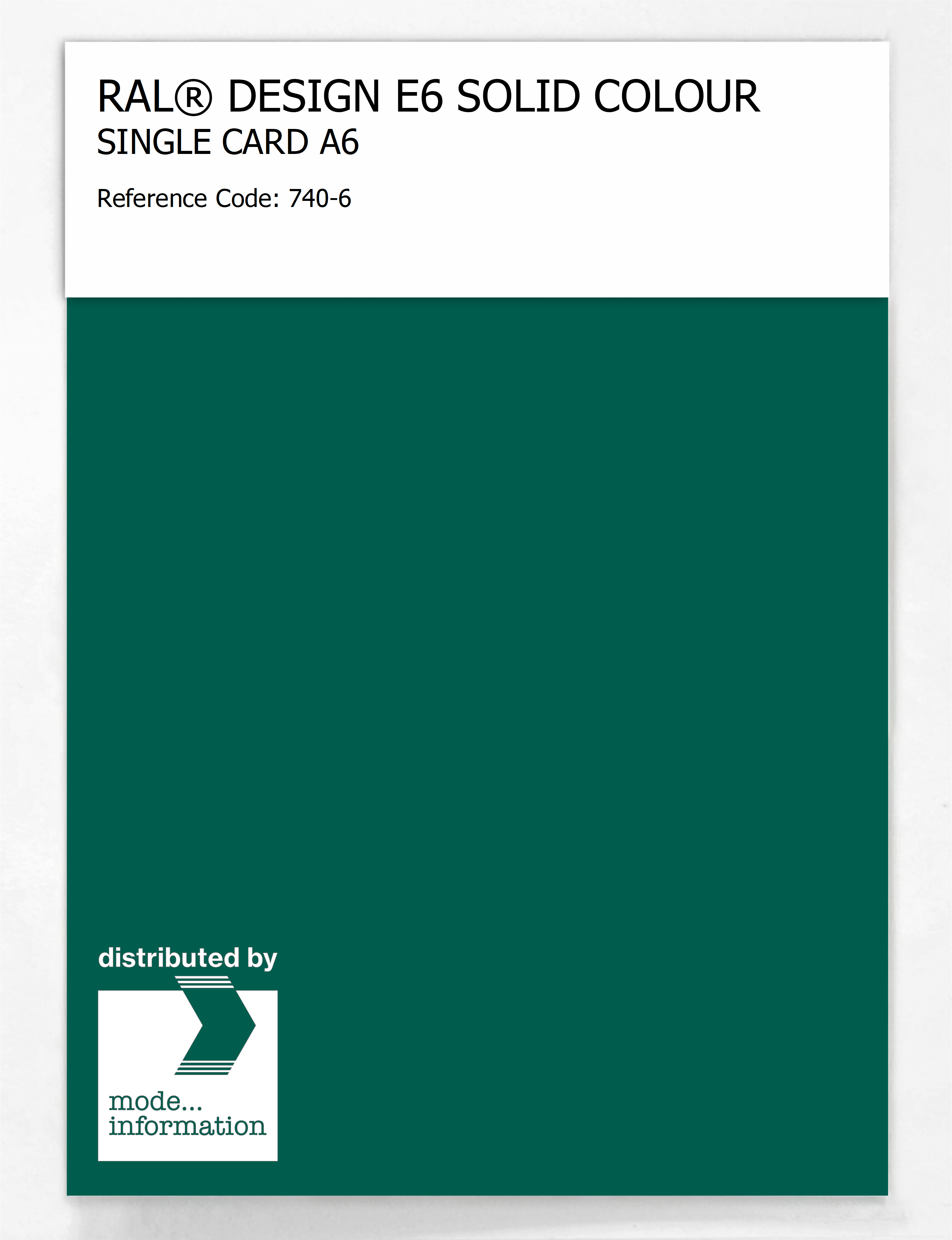Product image 1 of the product “RAL® EFFECT E6 SINGLE SHEET 700 SERIES A6 740-6 ”