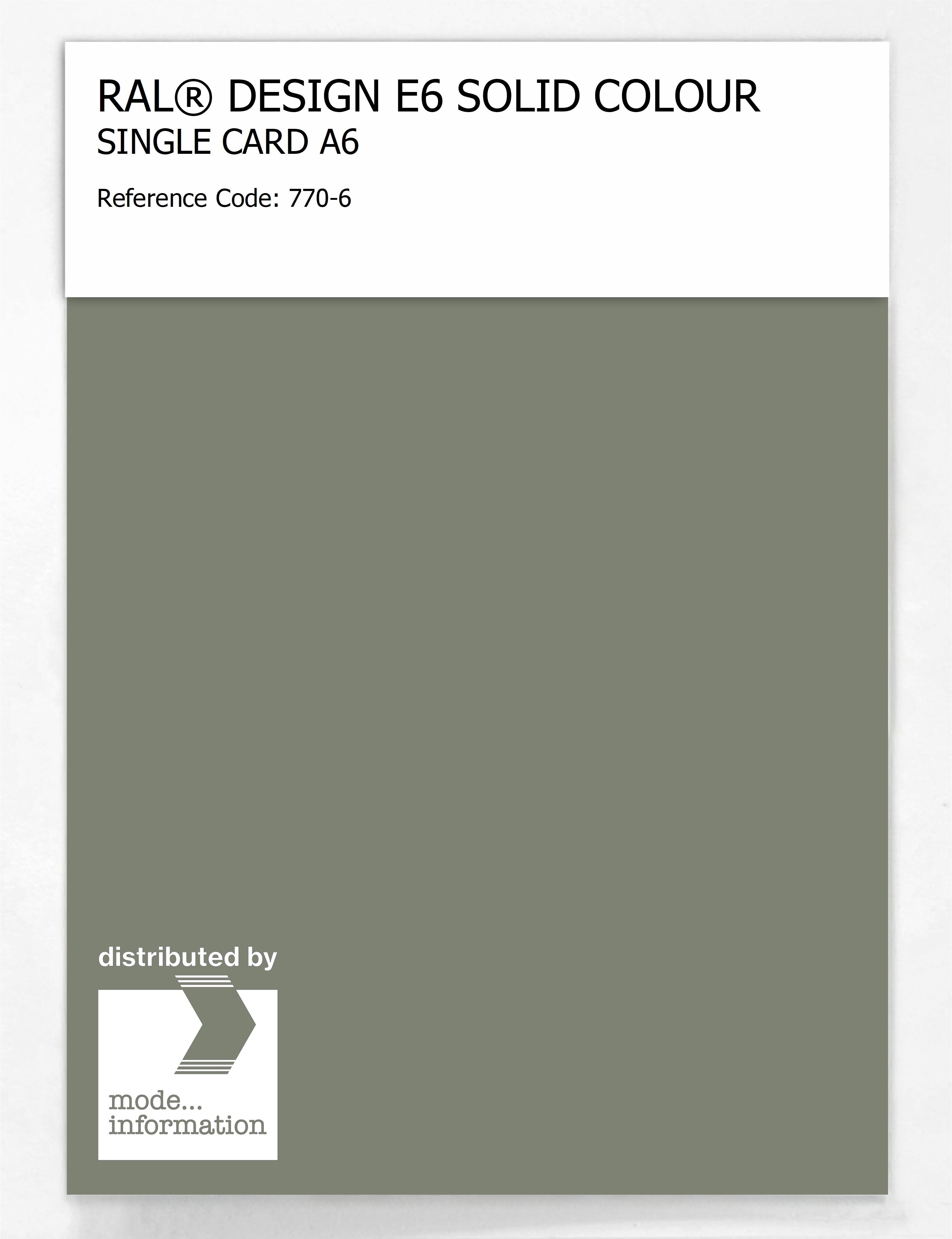 Product image 1 of the product “RAL® EFFECT E6 SINGLE SHEET 700 SERIES A6 770-6 ”